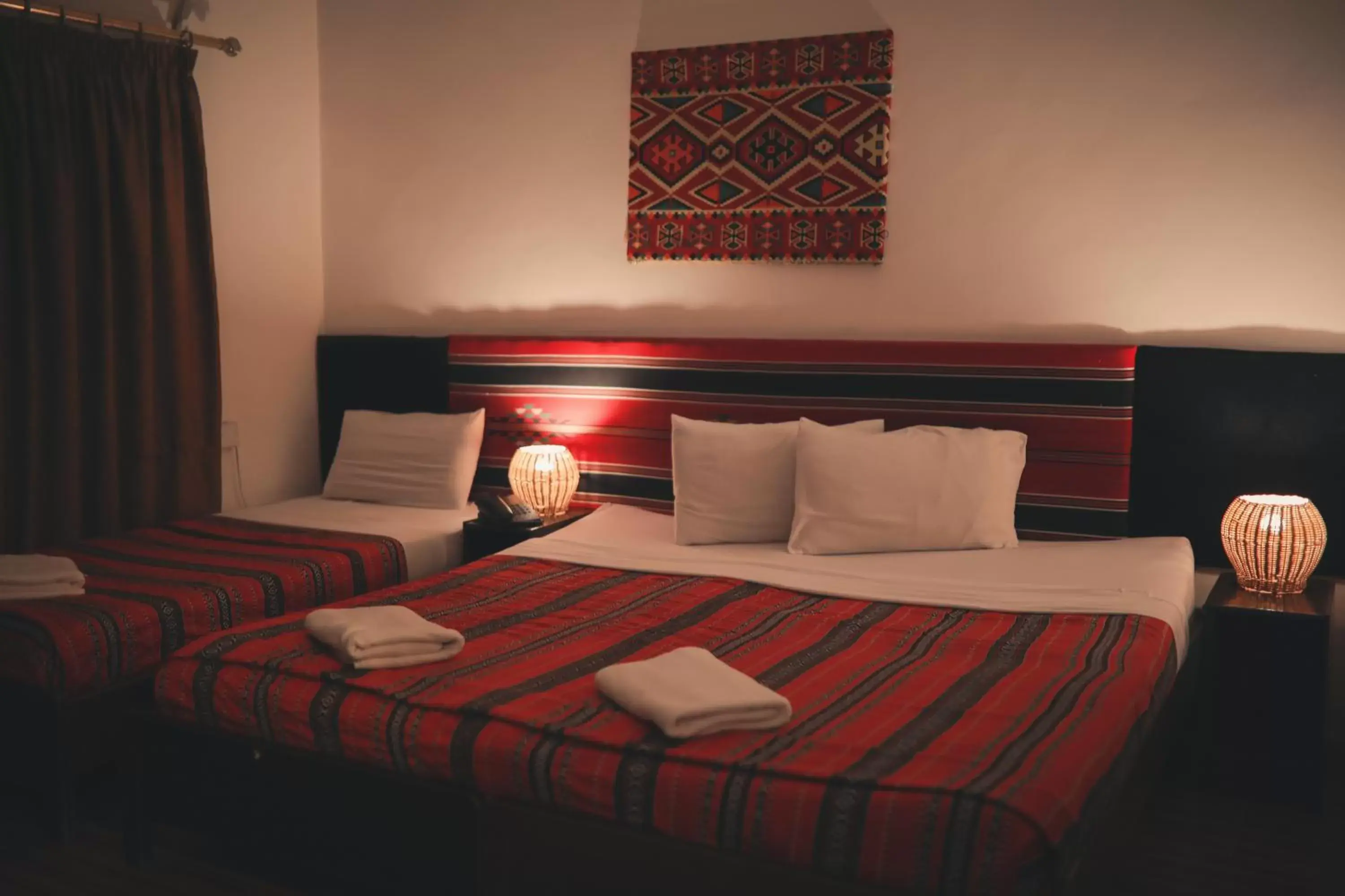 Bed in Amman Pasha Hotel