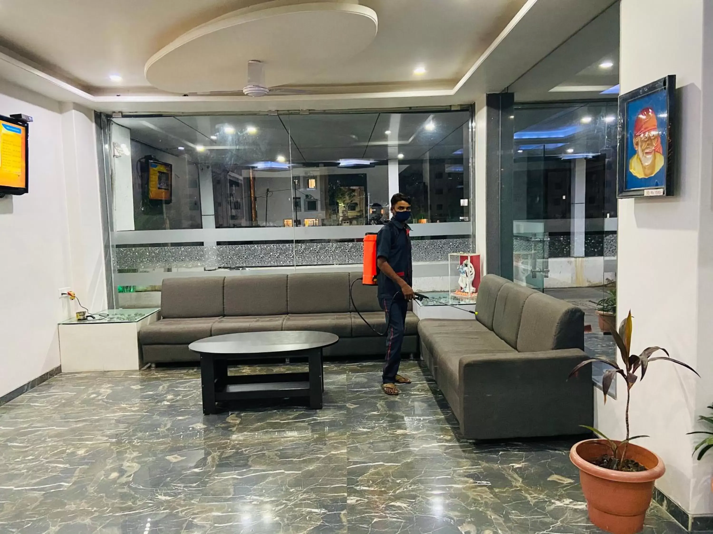 Lobby or reception in Hotel Sai Bansi Lobby or reception in Hotel Sai Bansi