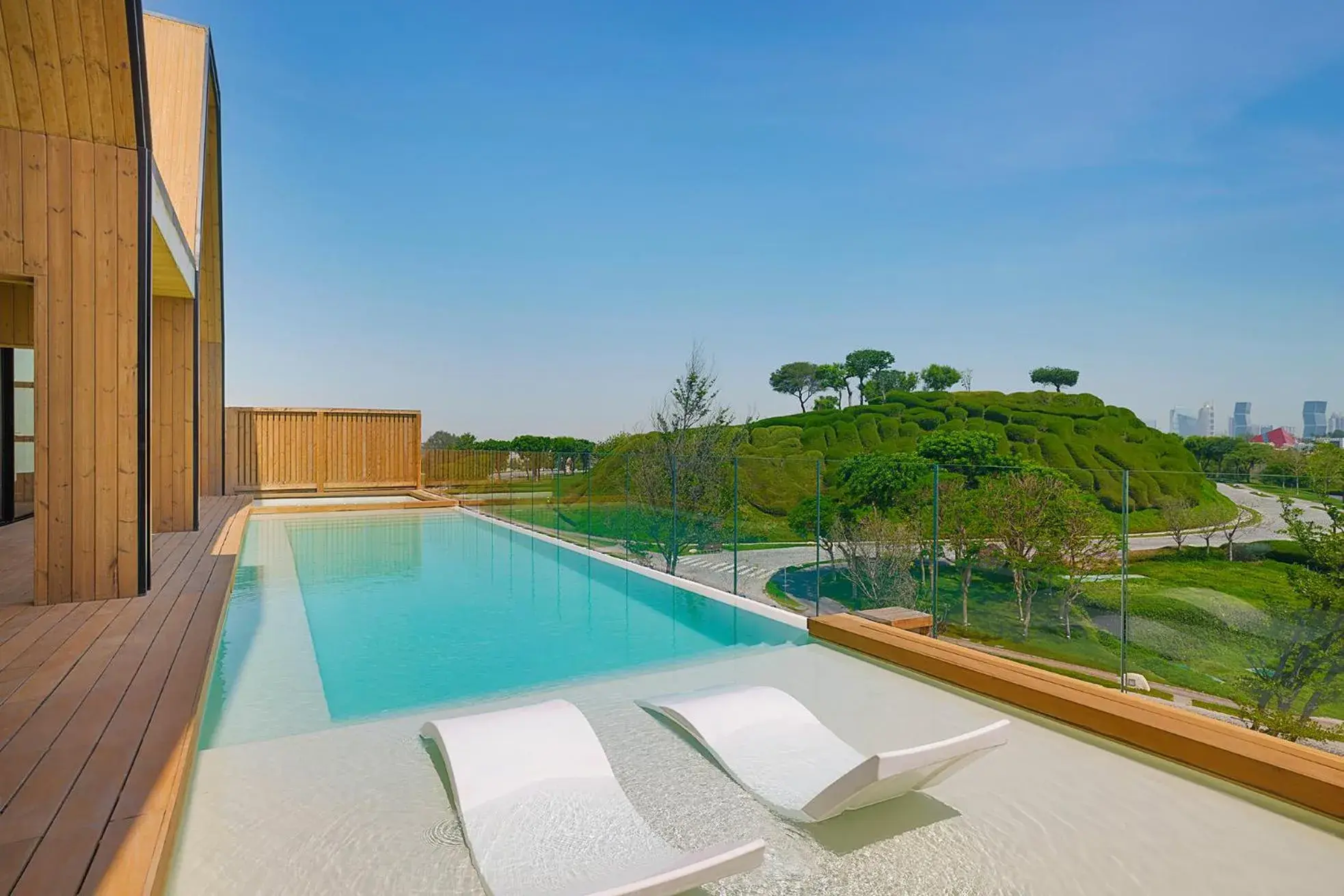 Swimming pool in Katara Hills Doha, Lxr Hotels & Resorts Swimming pool in Katara Hills Doha, Lxr Hotels & Resorts