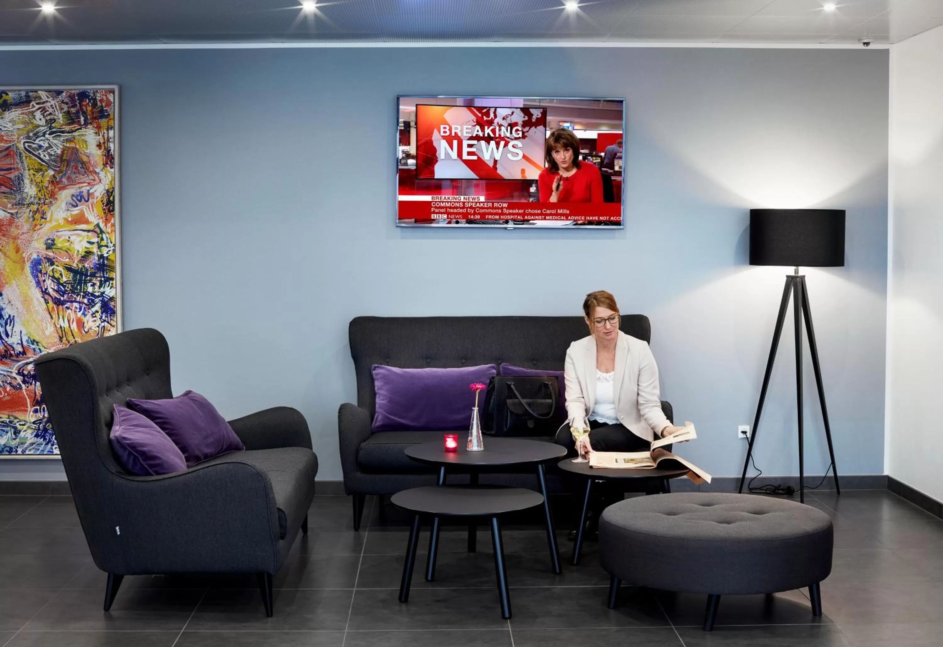 Lobby or reception in Cabinn Aarhus