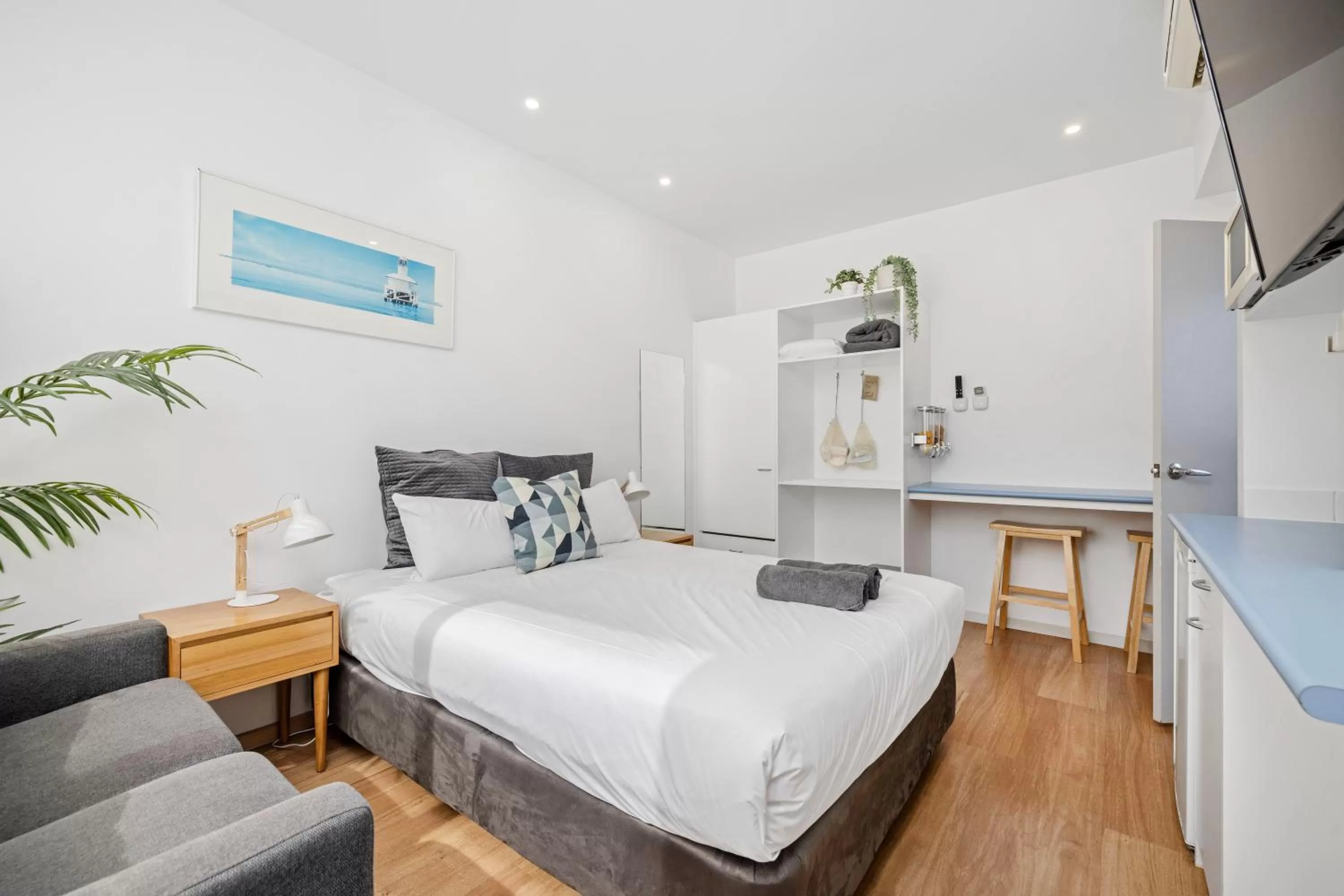 Bed in Moody's Motel