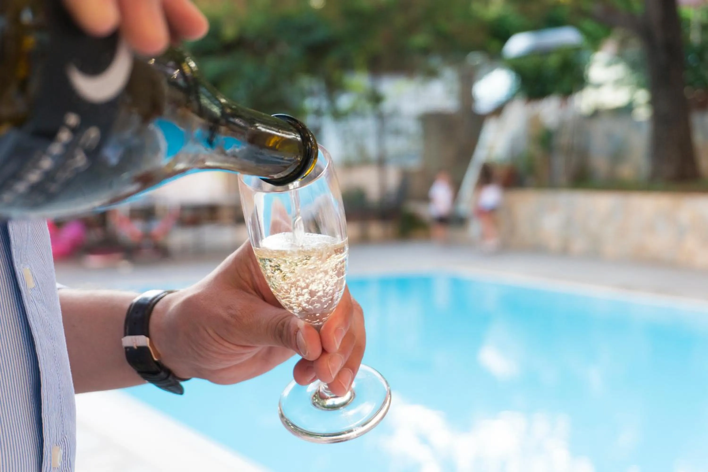 Swimming pool in Hotel Calanca