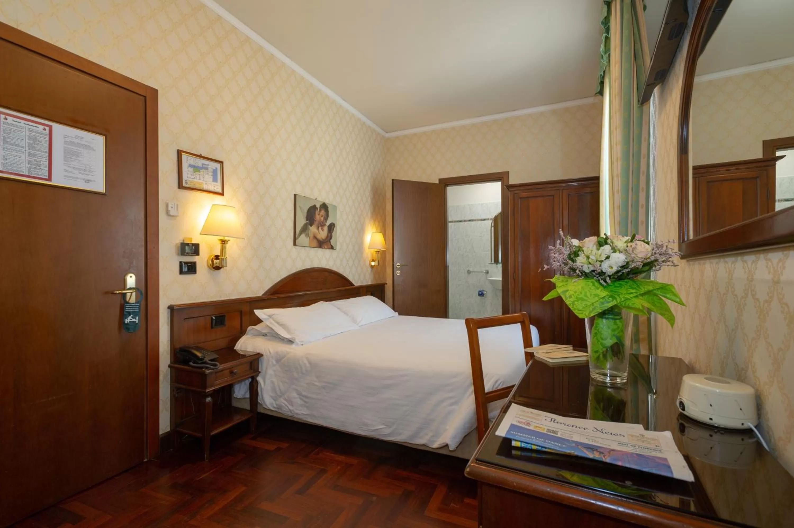 Bed in Hotel Boccaccio
