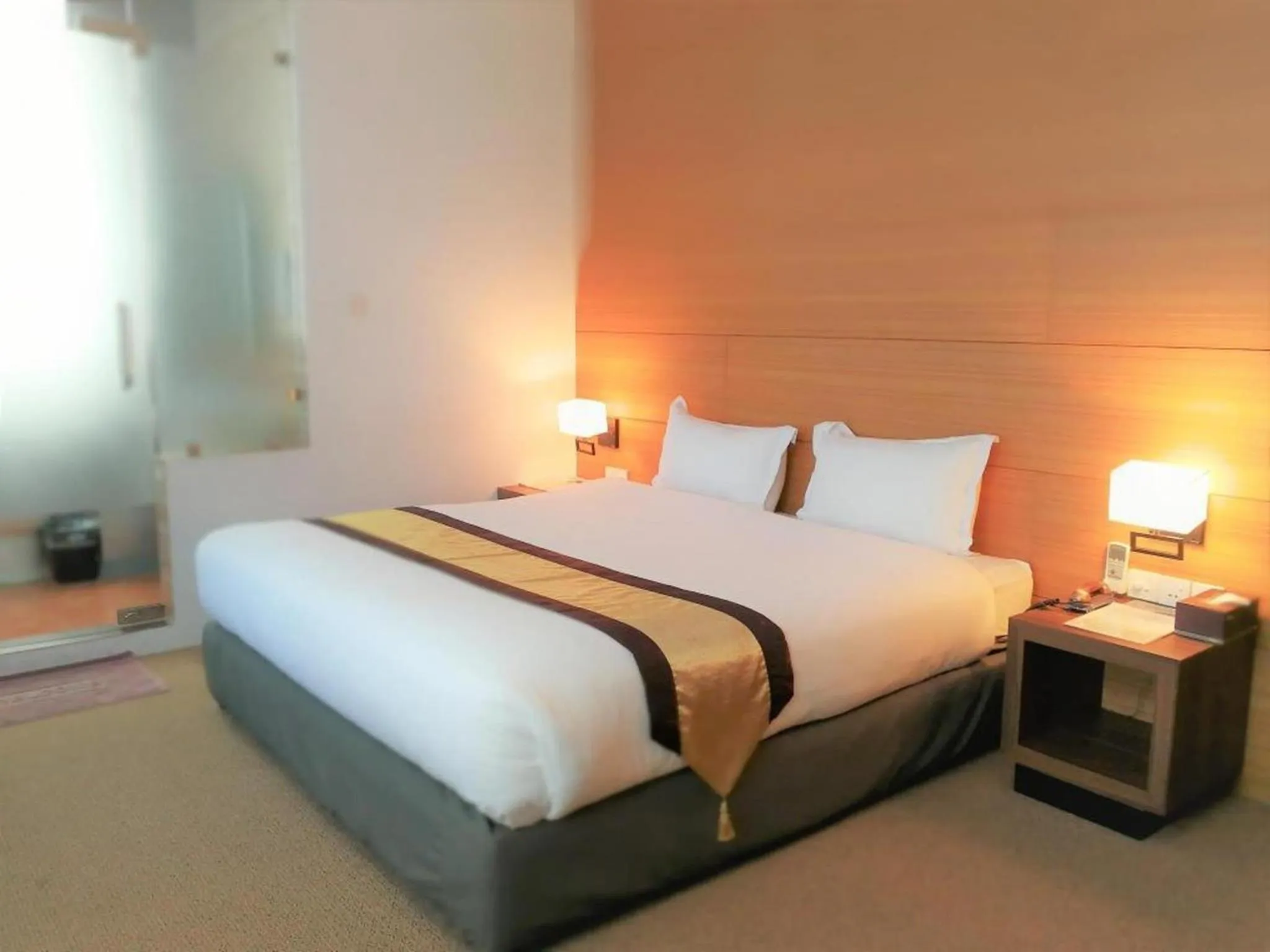 Bedroom, Bed in YAMA HOTEL & ROOFTOP BAR