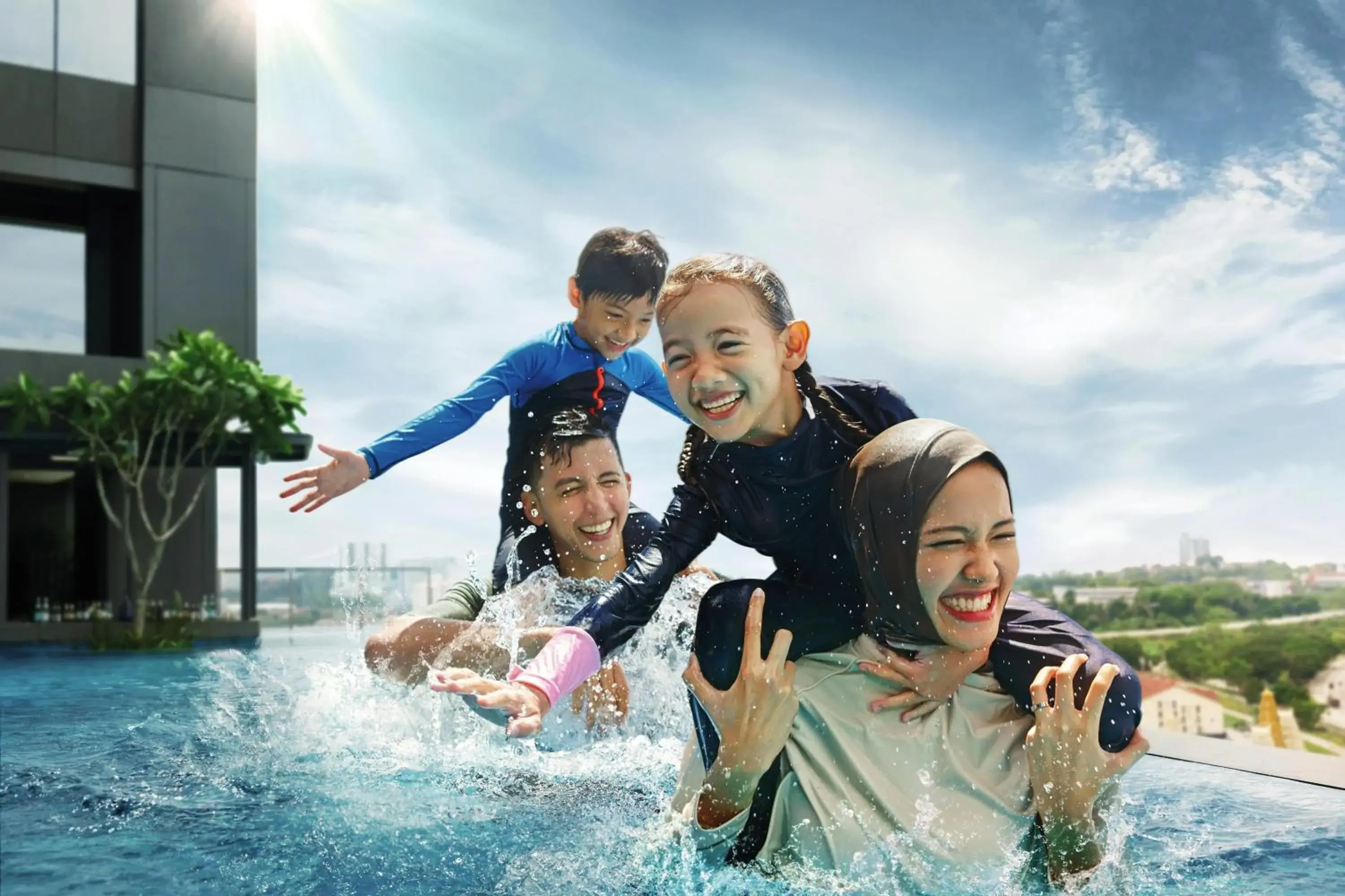 Swimming pool, Family in Doubletree By Hilton Shah Alam I-City