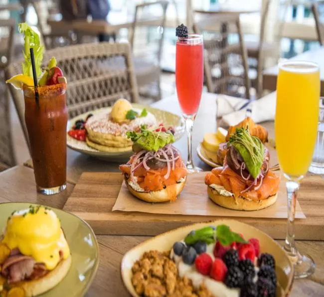 Food close-up in Pacific Edge Hotel on Laguna Beach