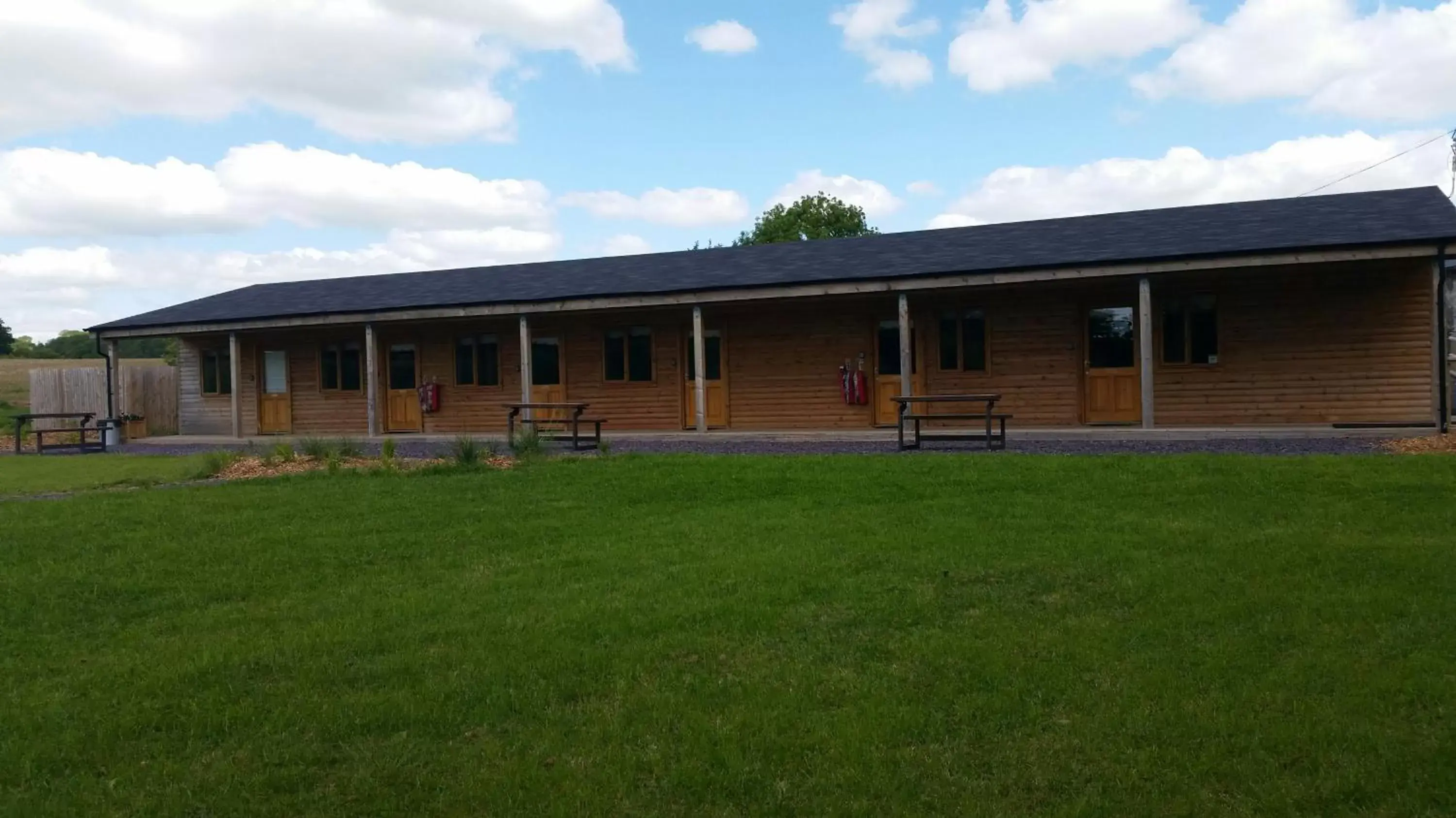 Property building, Garden in Cowbridge Cabins