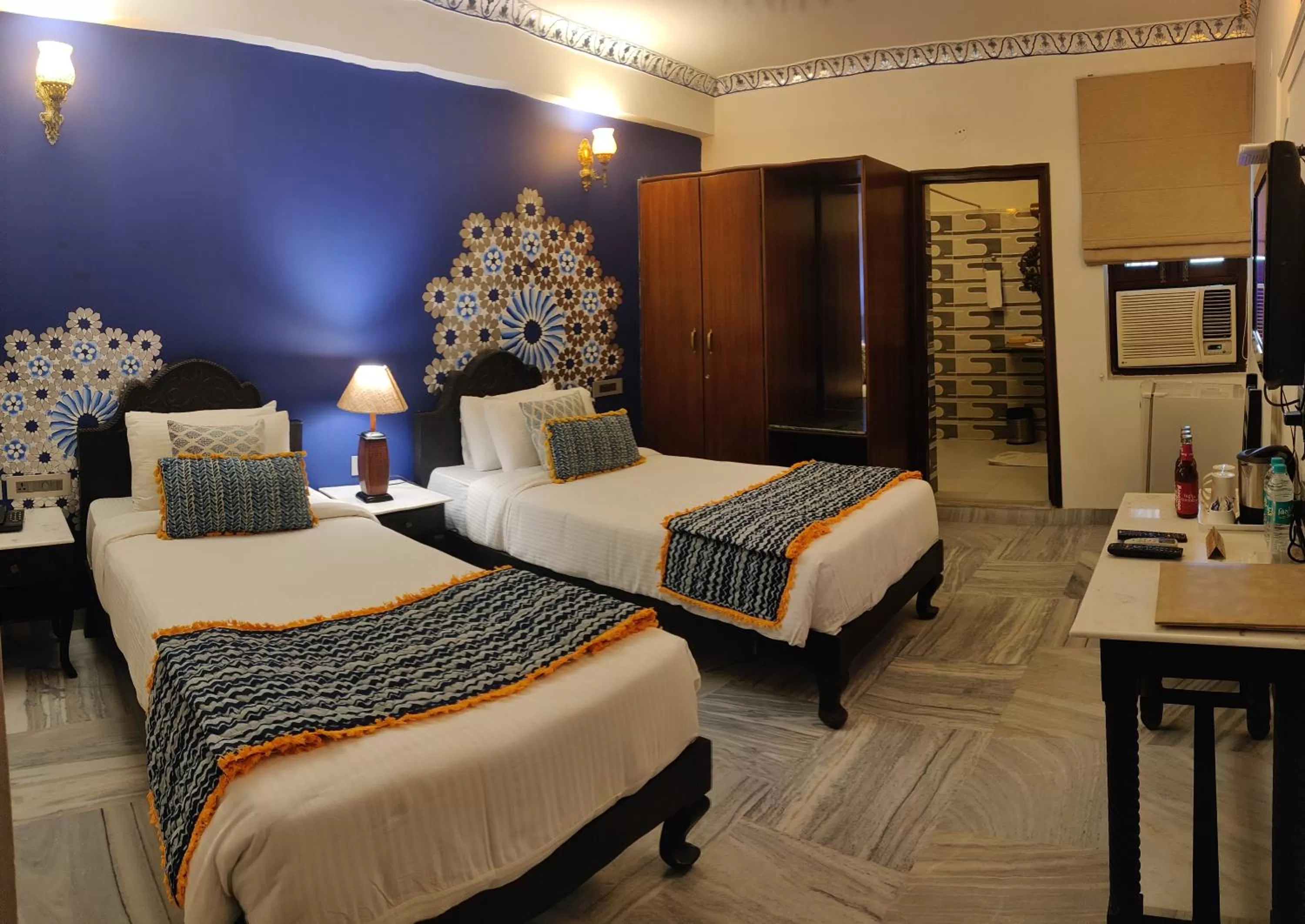 Photo of the whole room, Bed in Laxmi Palace Heritage Boutique Hotel