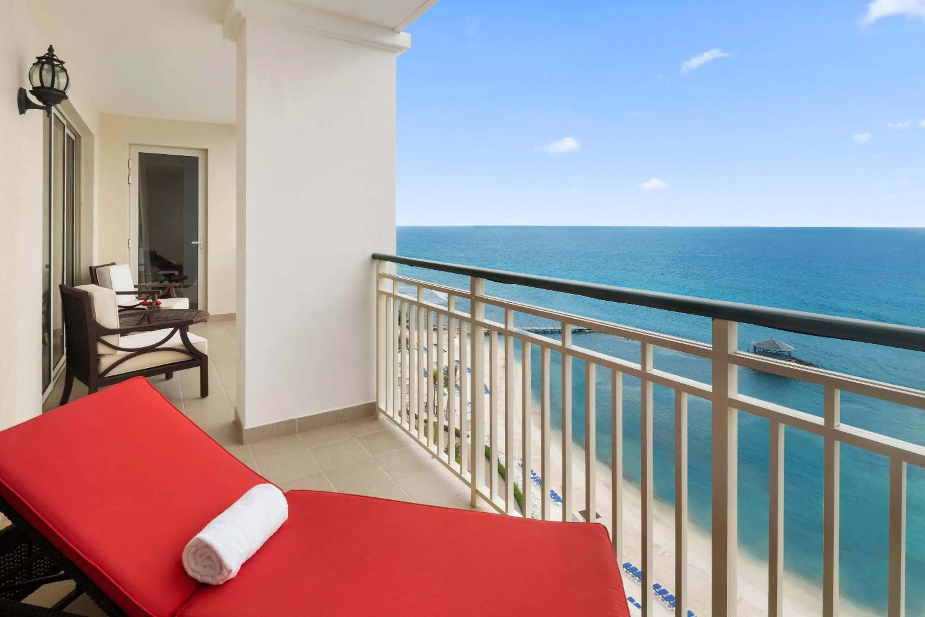 Balcony/Terrace, Bed in Jewel Grande Montego Bay Resort and Spa