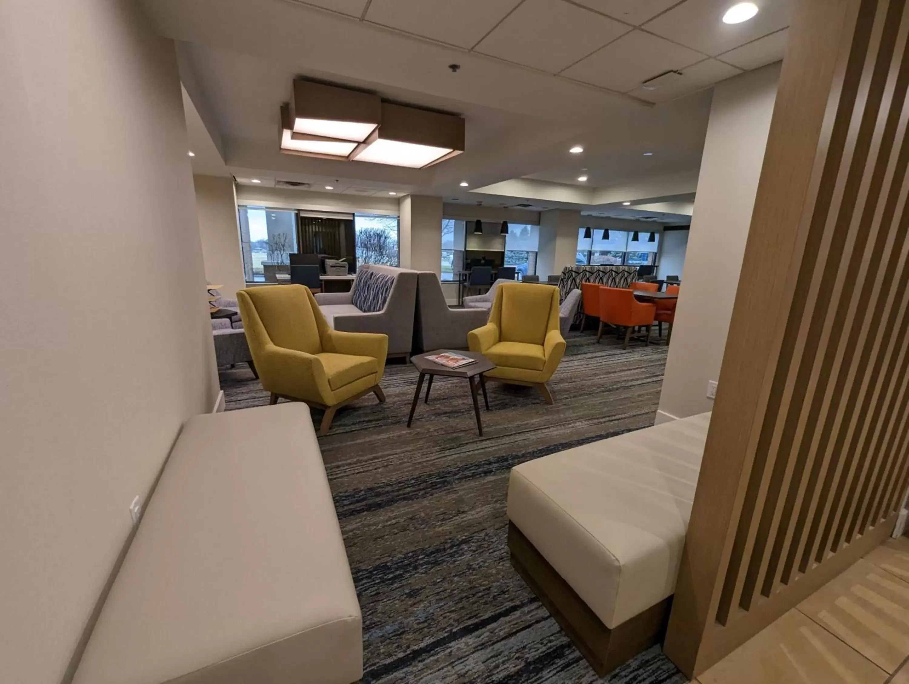 Property building, Seating Area in Holiday Inn Express Indianapolis Airport, an IHG Hotel
