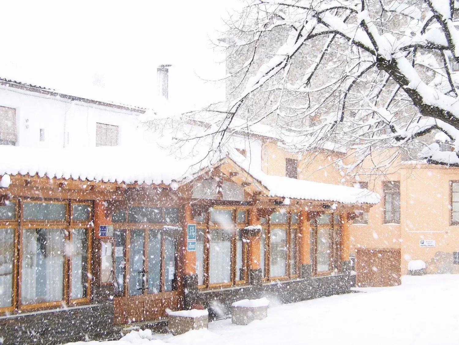 Property building, Winter in Hotel Prats