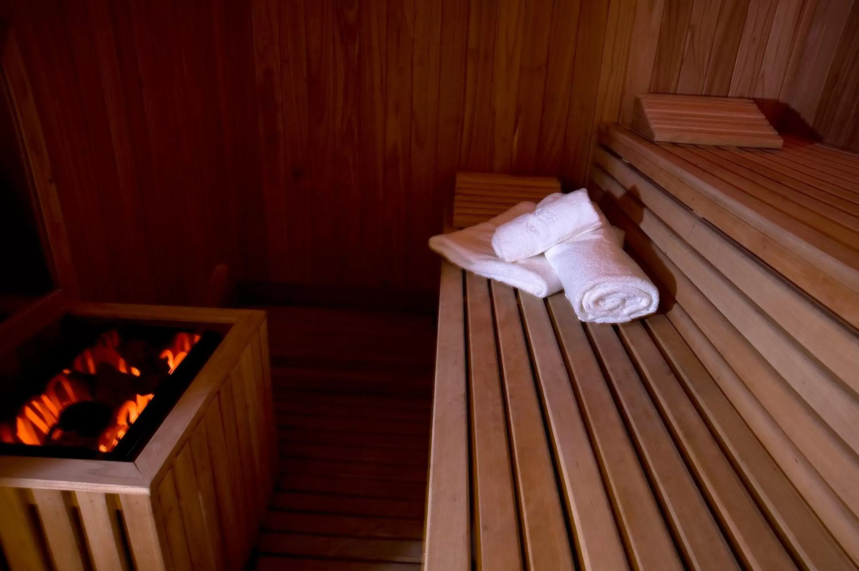 Sauna, Bed in Awwa Suites & Spa