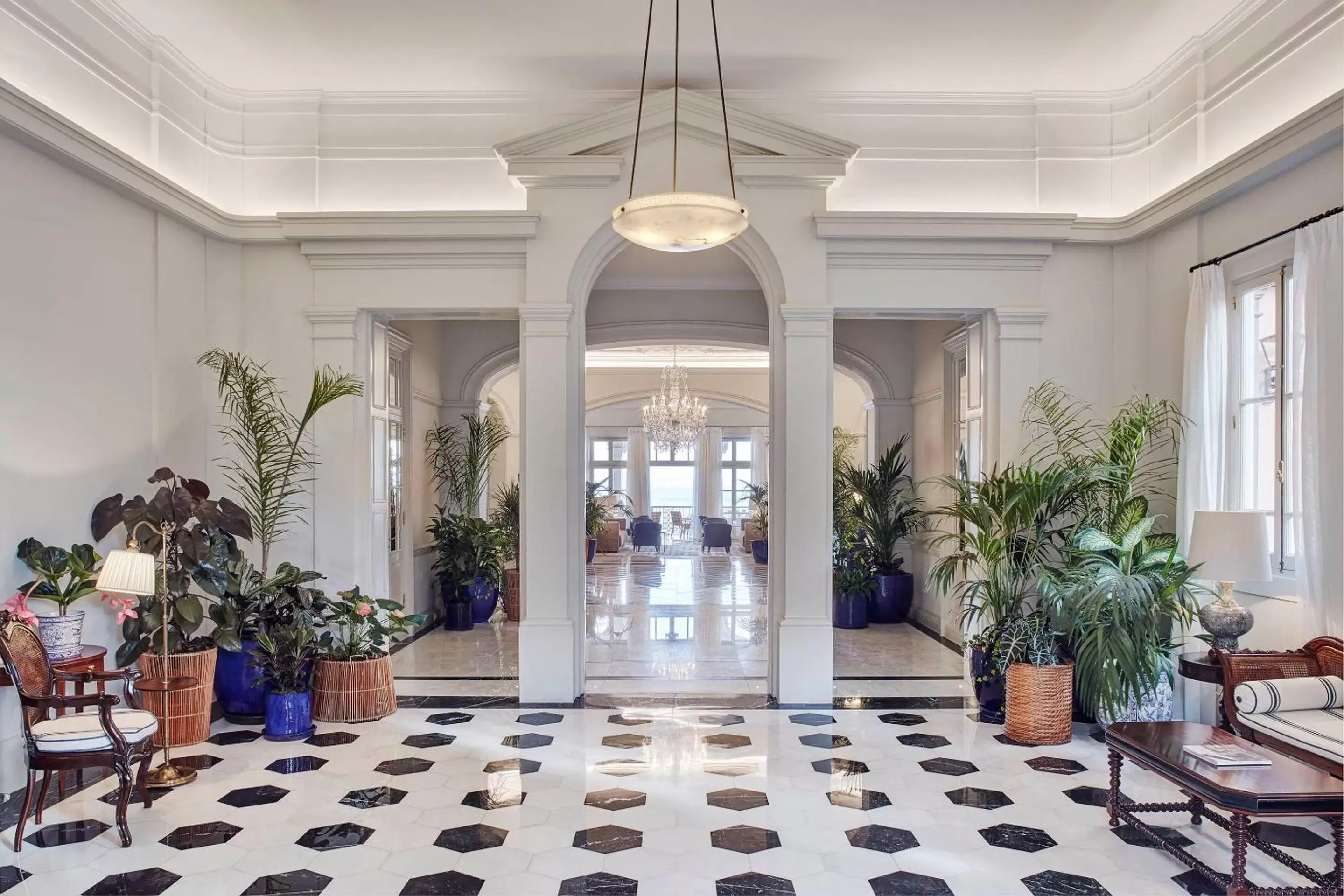 Facade/entrance in Reid's Palace, A Belmond Hotel, Madeira