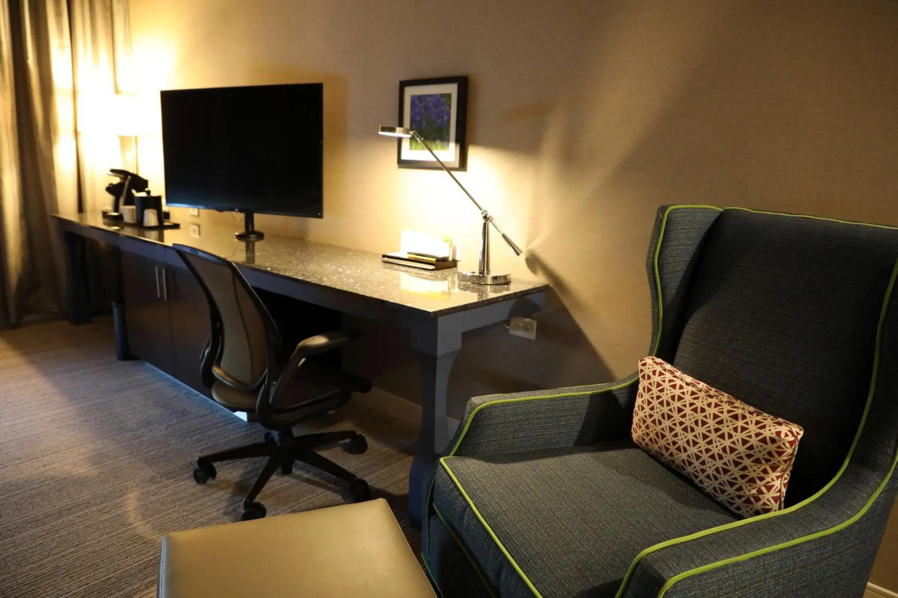 Bedroom, TV/Entertainment Center in Hilton Garden Inn Austin Airport