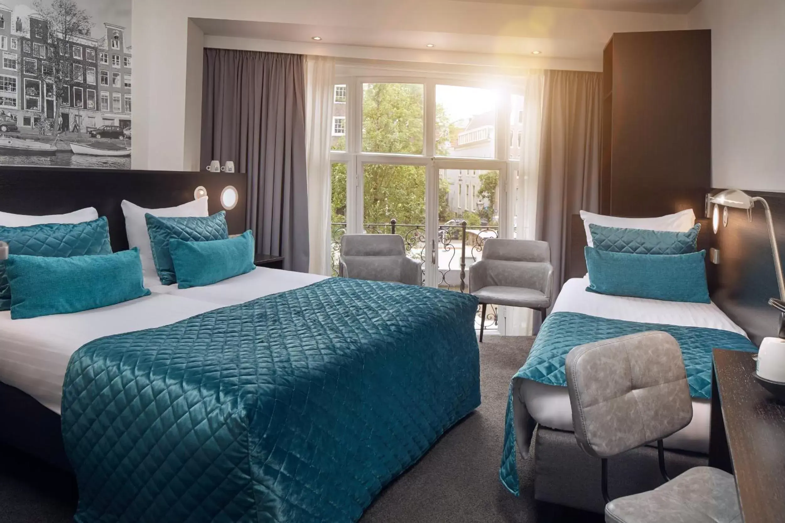Bed in Singel Hotel Amsterdam