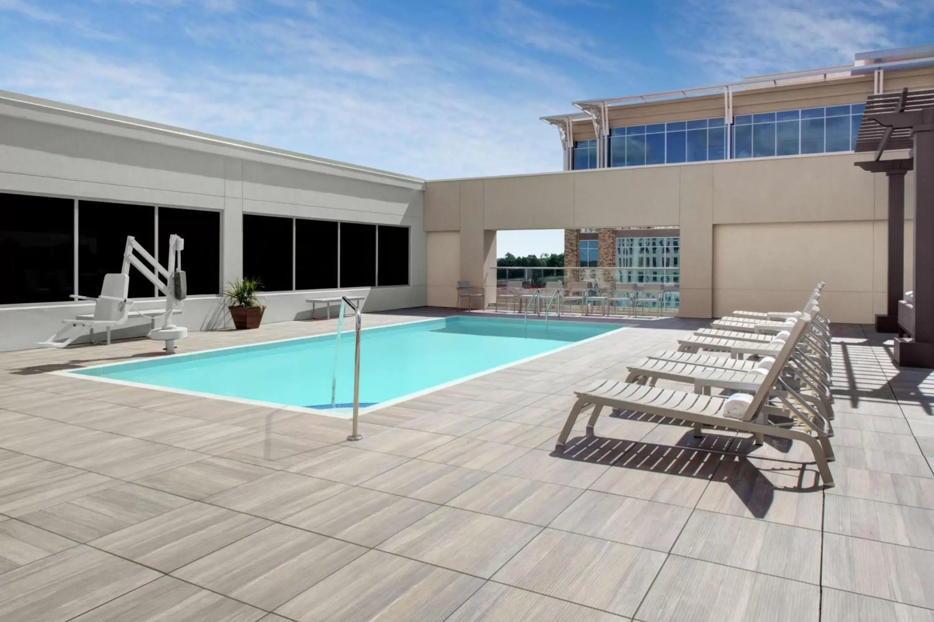 Pool view, Swimming Pool in Hilton Garden Inn Charlotte Waverly