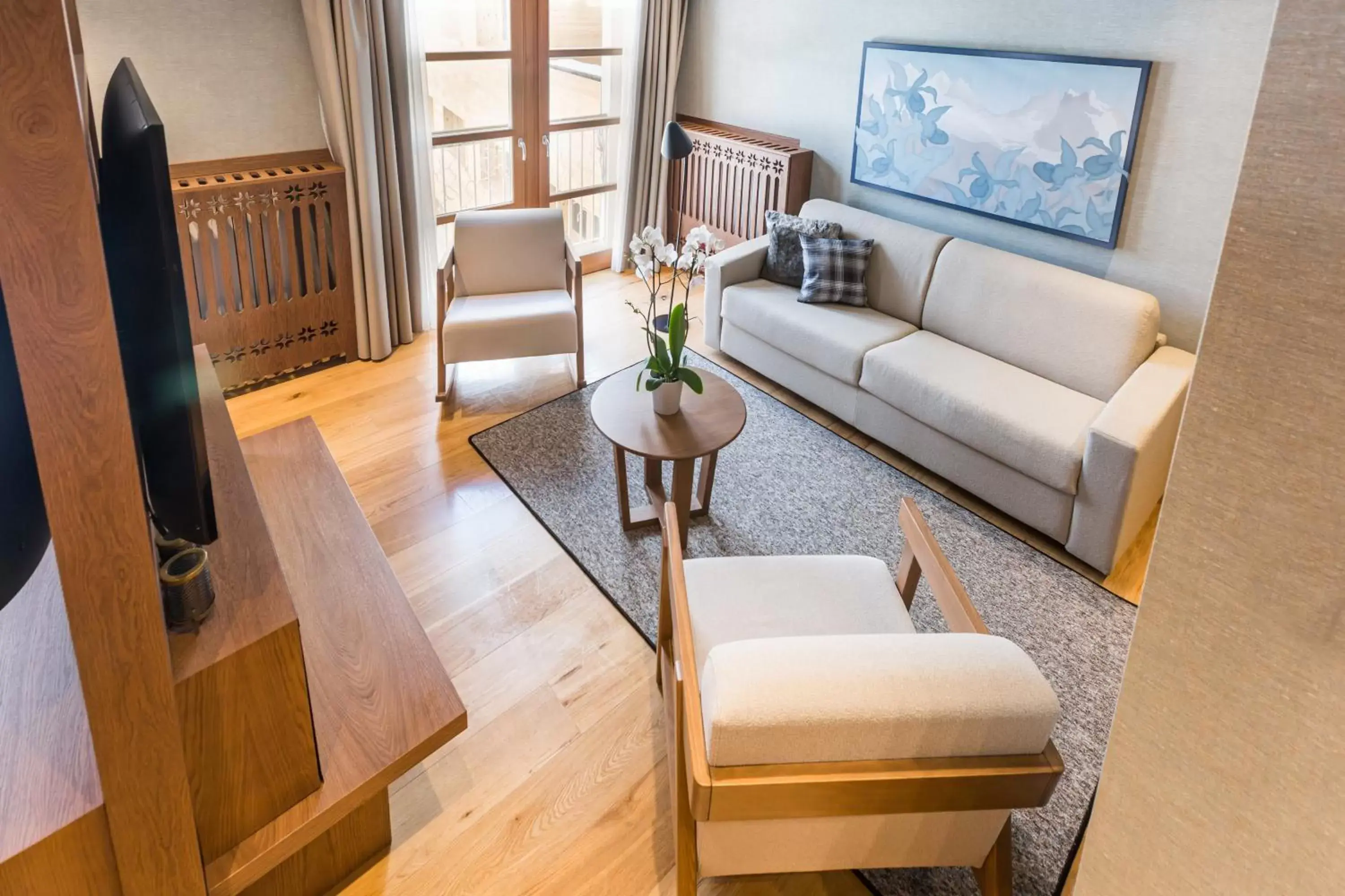 Living room, Seating Area in Grand Hotel Savoia Cortina d'Ampezzo, A Radisson Collection Hotel