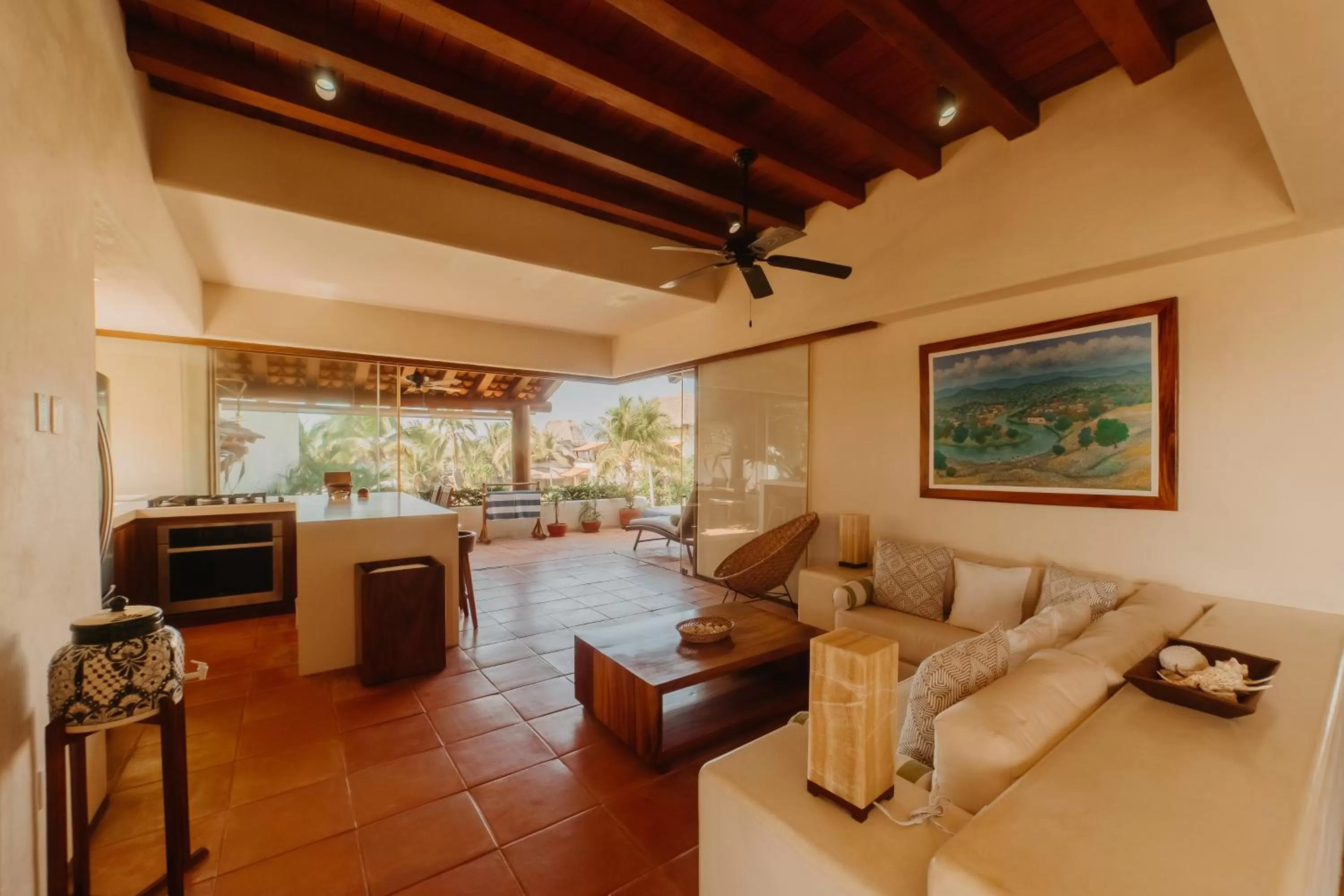 Seating area in Las Palmas Luxury Villas