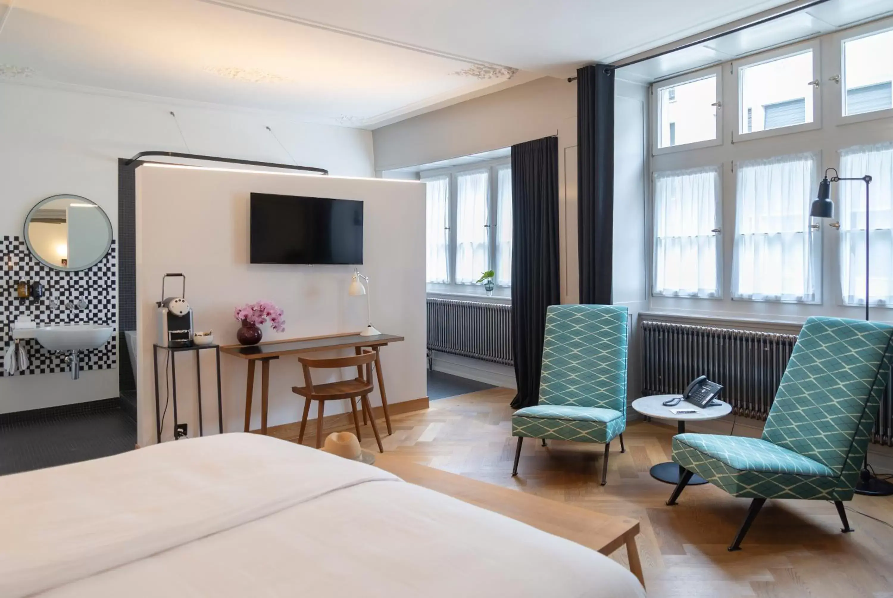 Bed, Seating Area in Marktgasse Hotel
