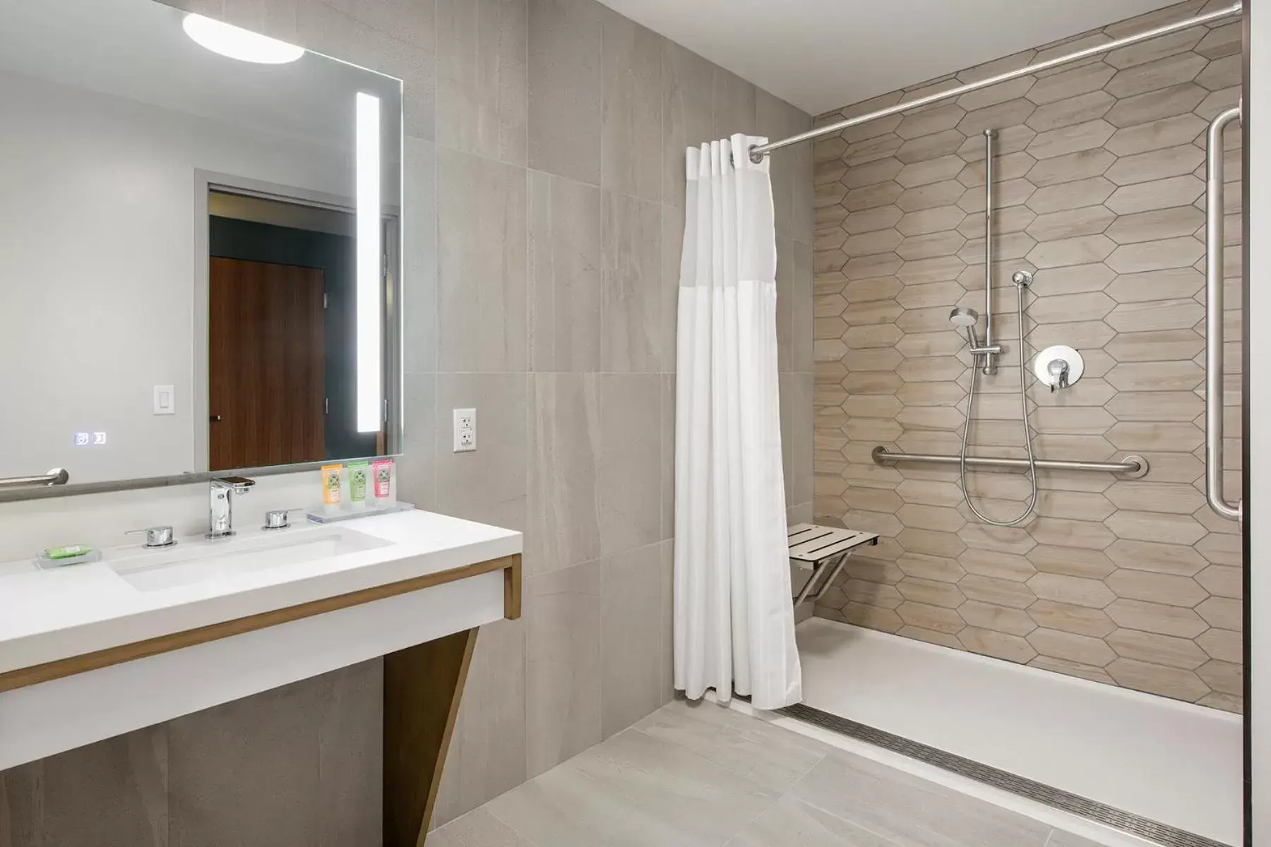 Shower, Bathroom in Wyndham Garden Winnipeg Airport