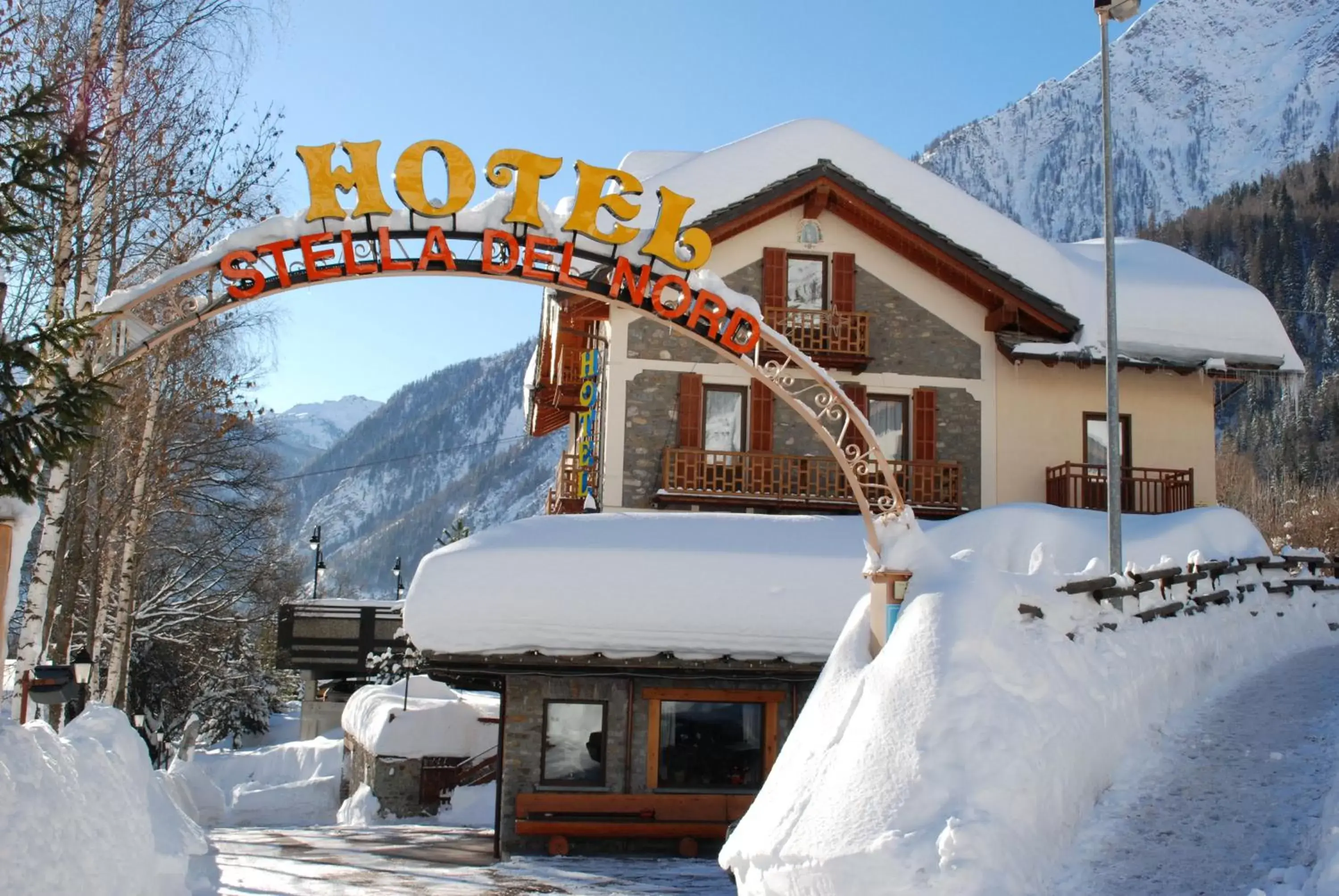 Facade/entrance, Winter in Hotel Stella Del Nord