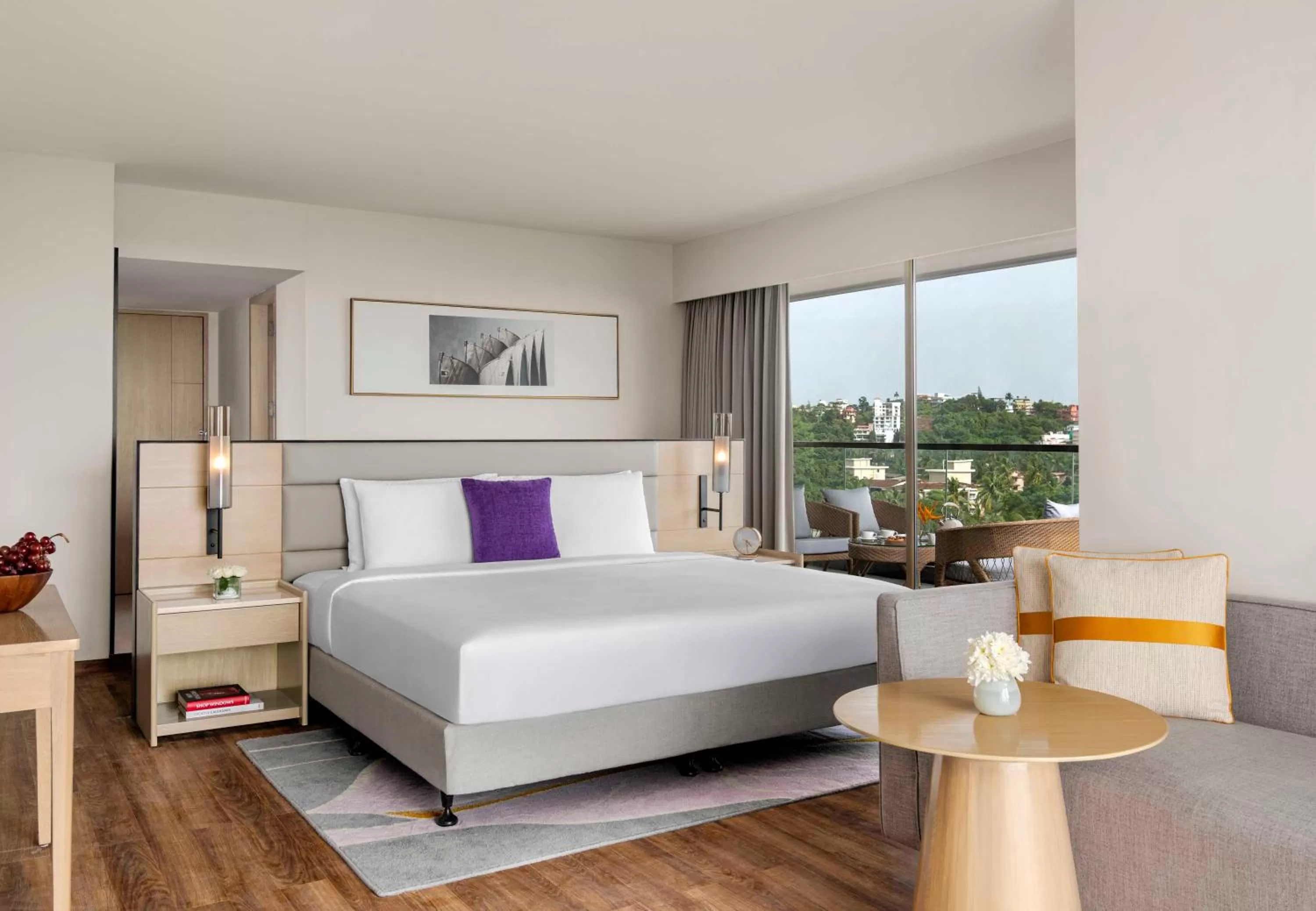 Balcony/Terrace, Bed in Vivanta Goa, Miramar