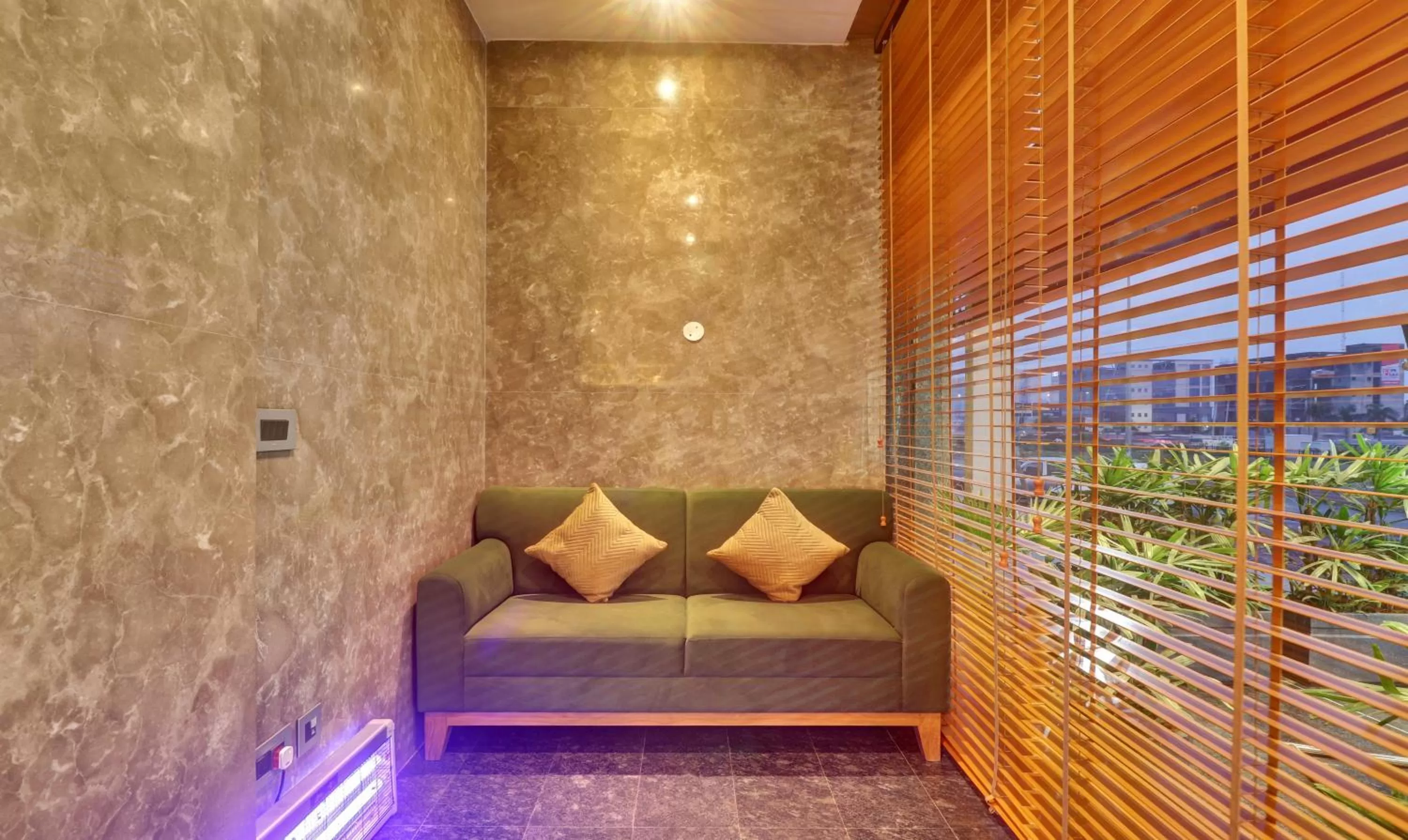 Seating area in Treebo Tryst Tamarind