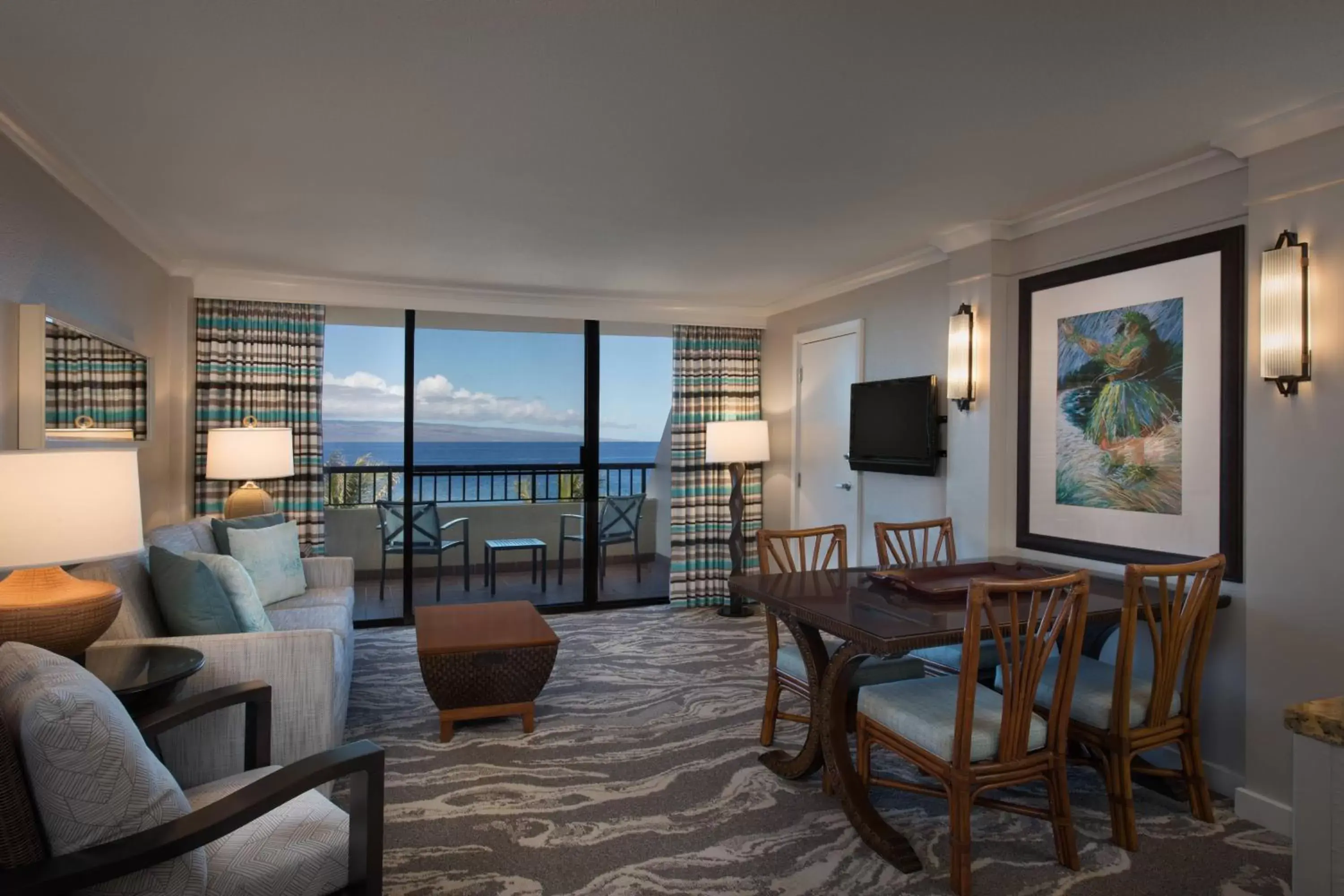 Living room, Seating Area in Marriott's Maui Ocean Club - Molokai, Maui & Lanai Towers
