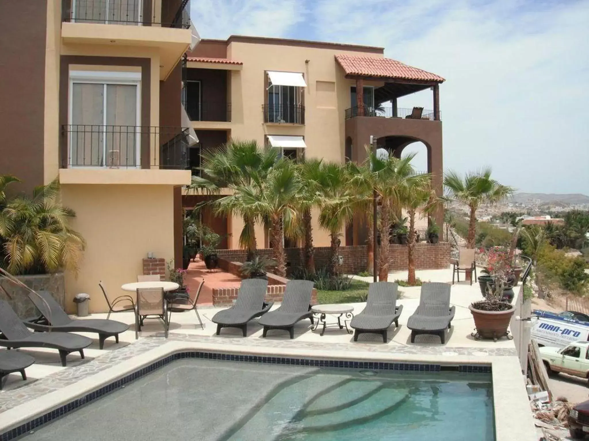 Balcony/Terrace, Swimming Pool in MariaMar Suites