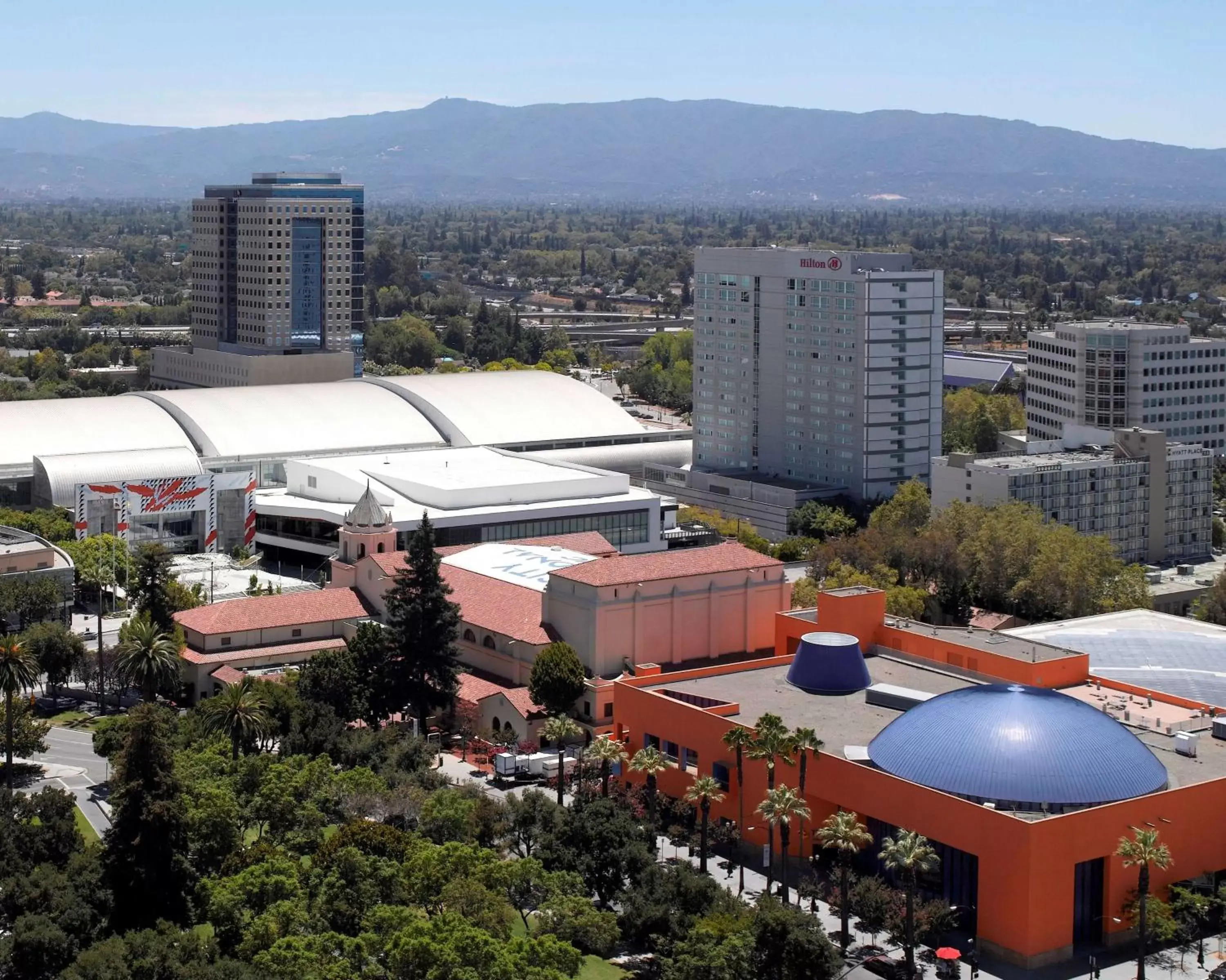 Property building, Bird's-eye View in Hilton San Jose