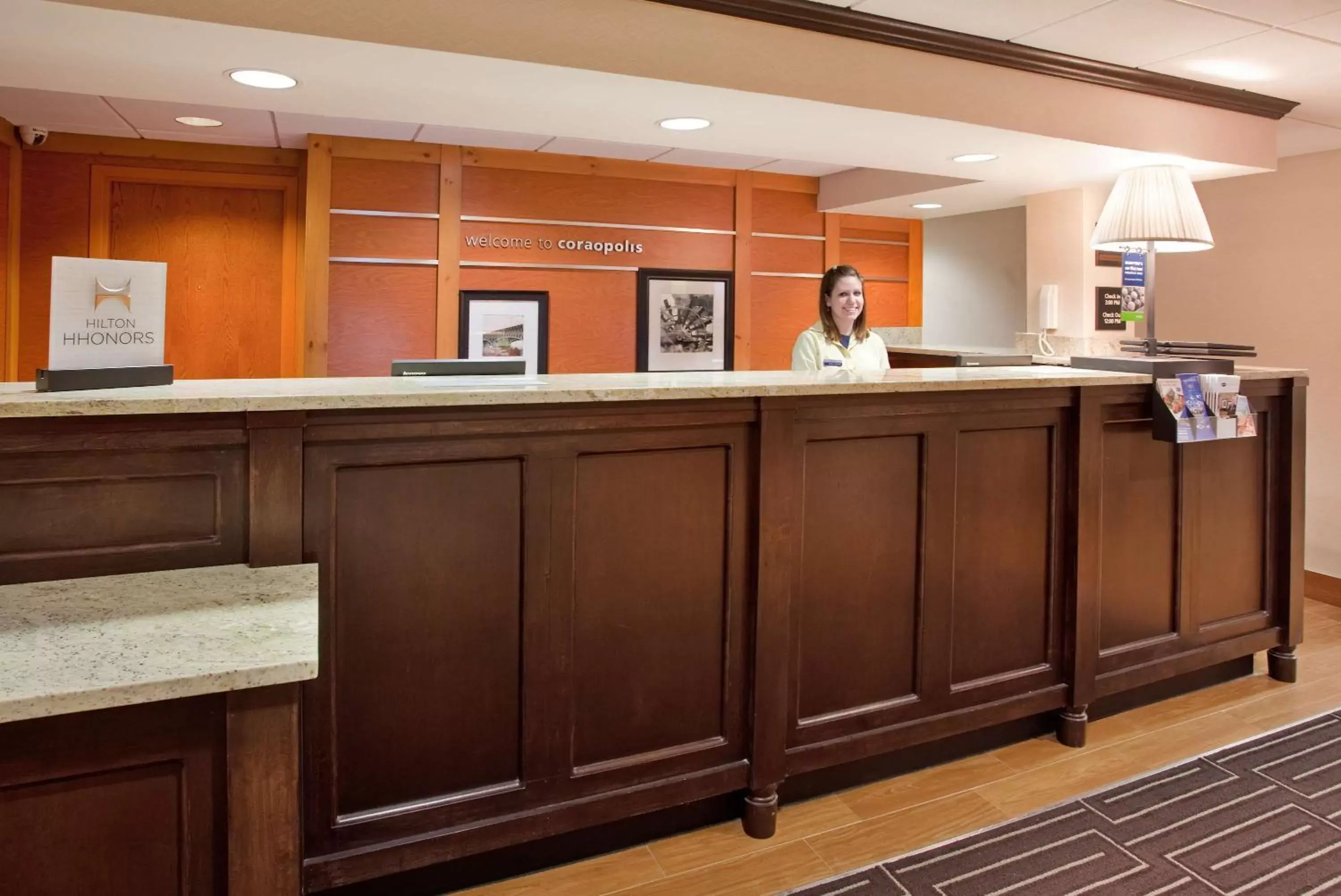 Lobby or reception in Hampton Inn Pittsburgh/Airport Lobby or reception in Hampton Inn Pittsburgh/Airport