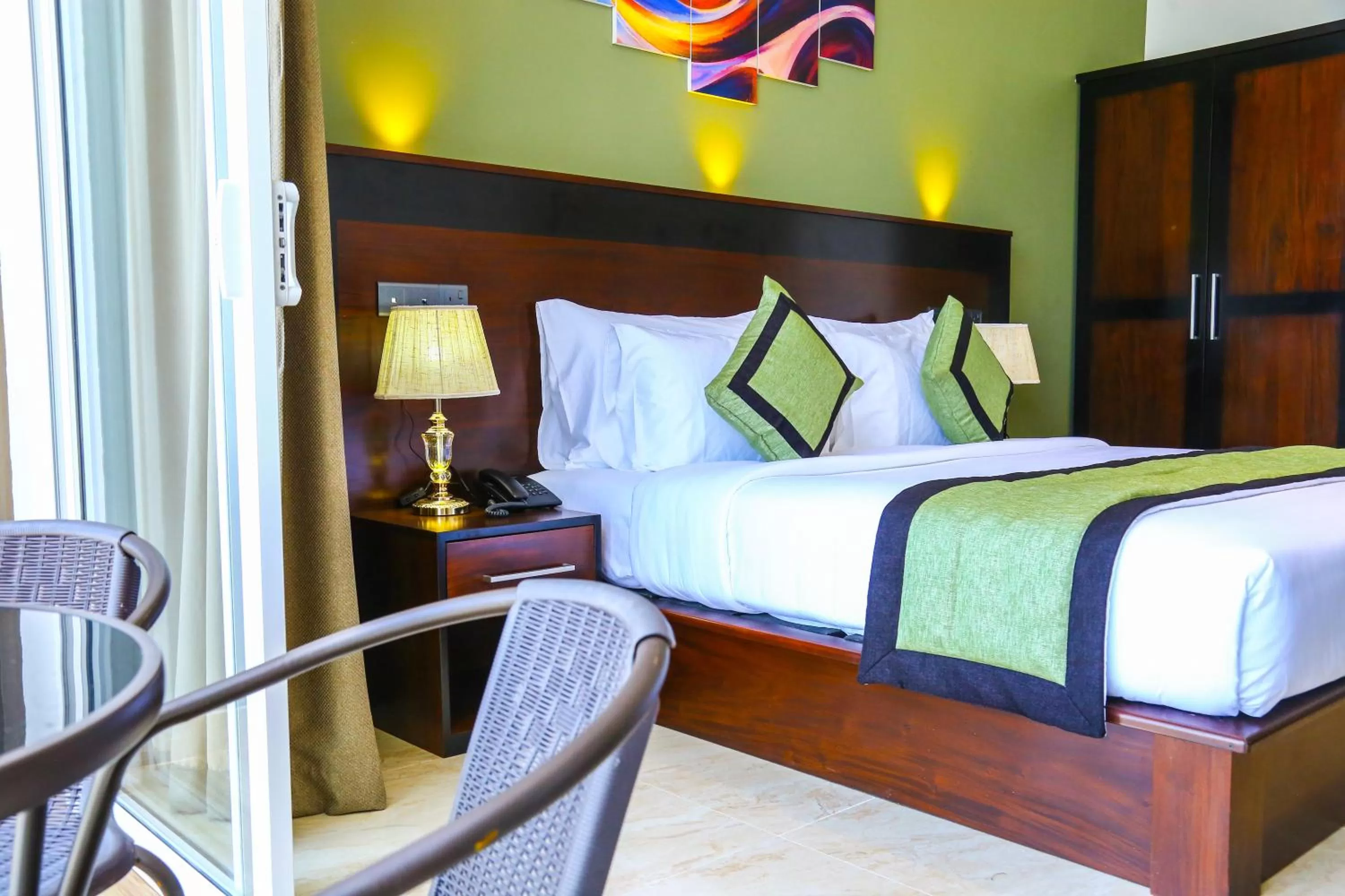 Bed in Ruvisha Beach Hotel