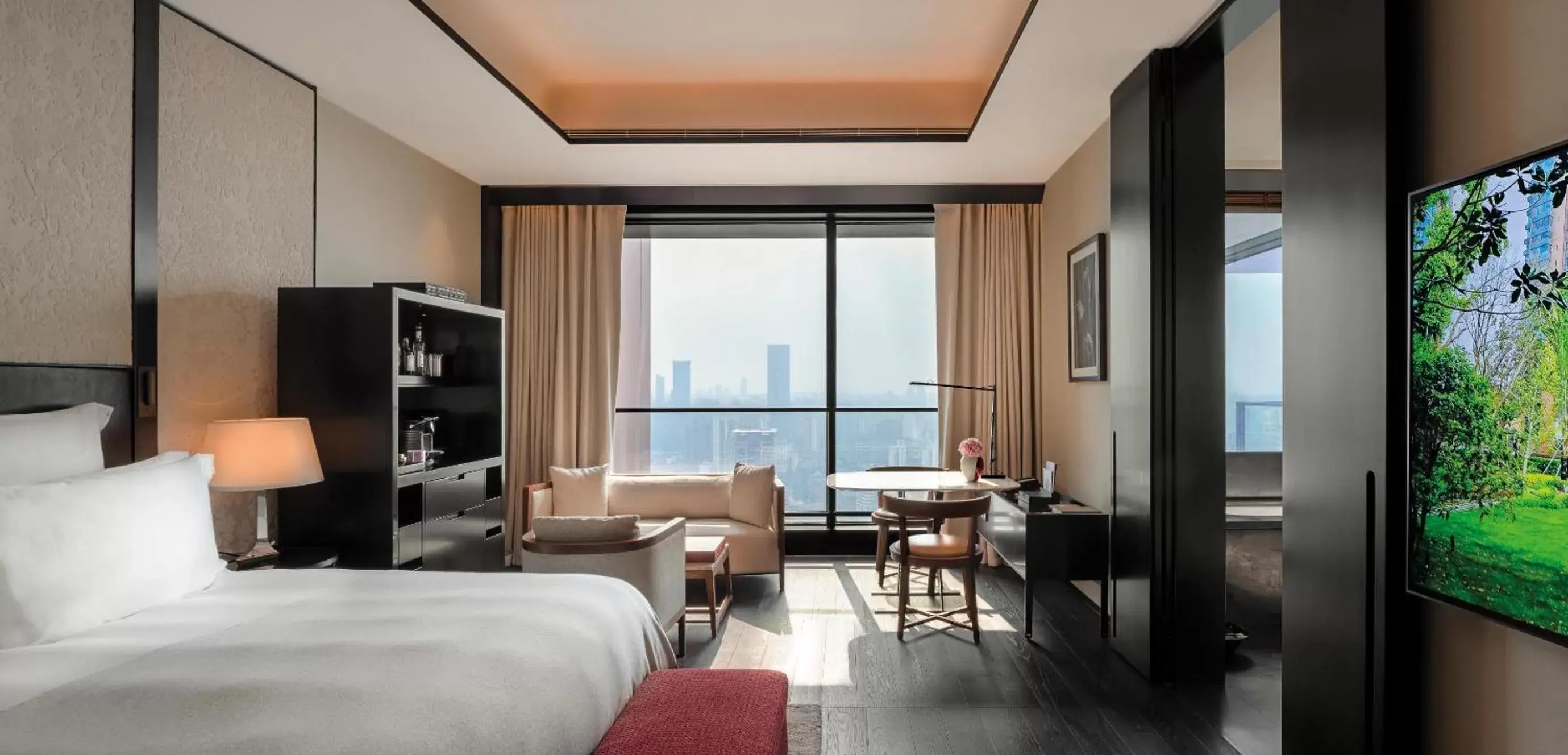 Bedroom in Bulgari Hotel Shanghai