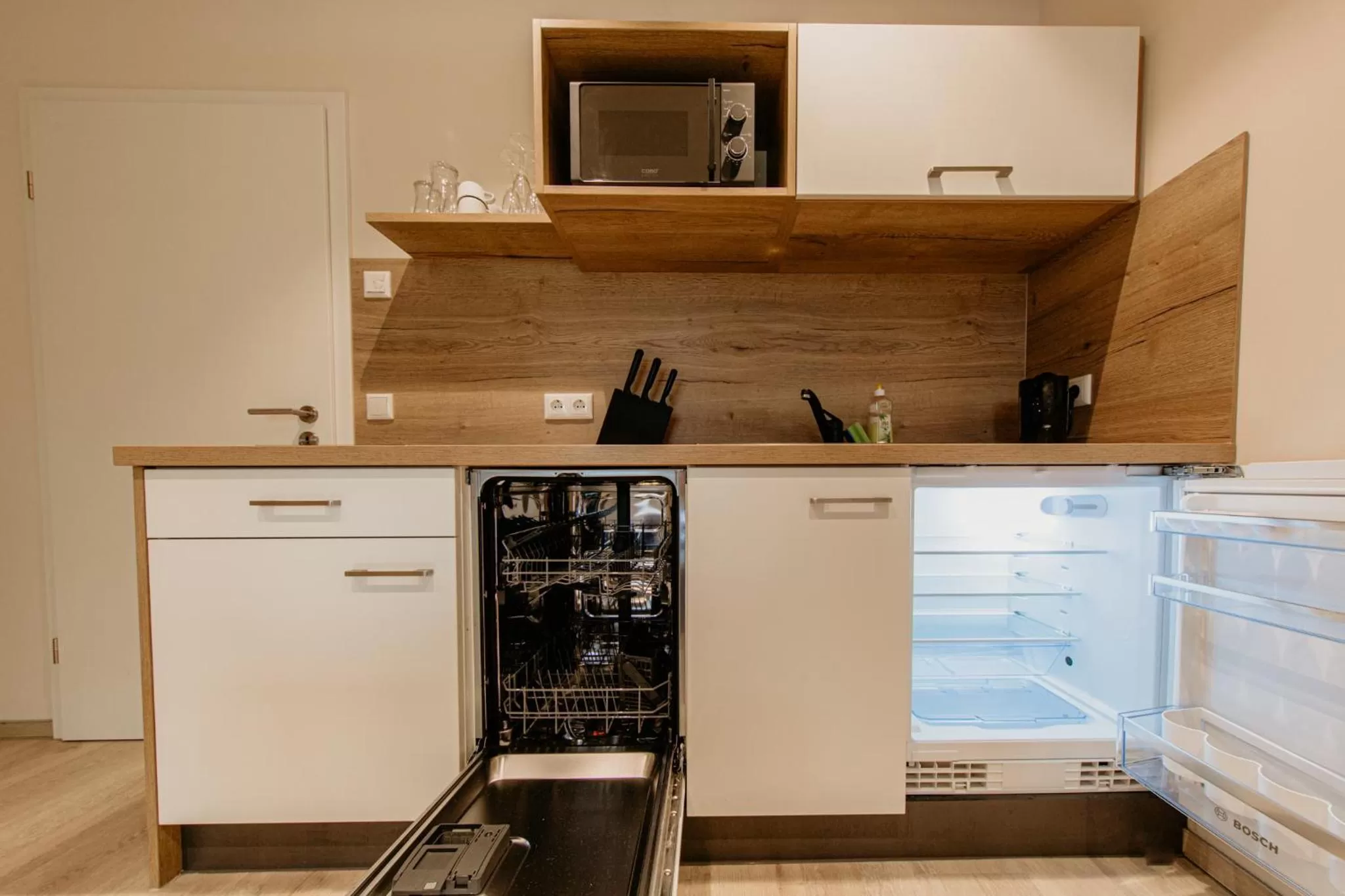 Kitchen or kitchenette in Bergpension Laasen Perle Rathen