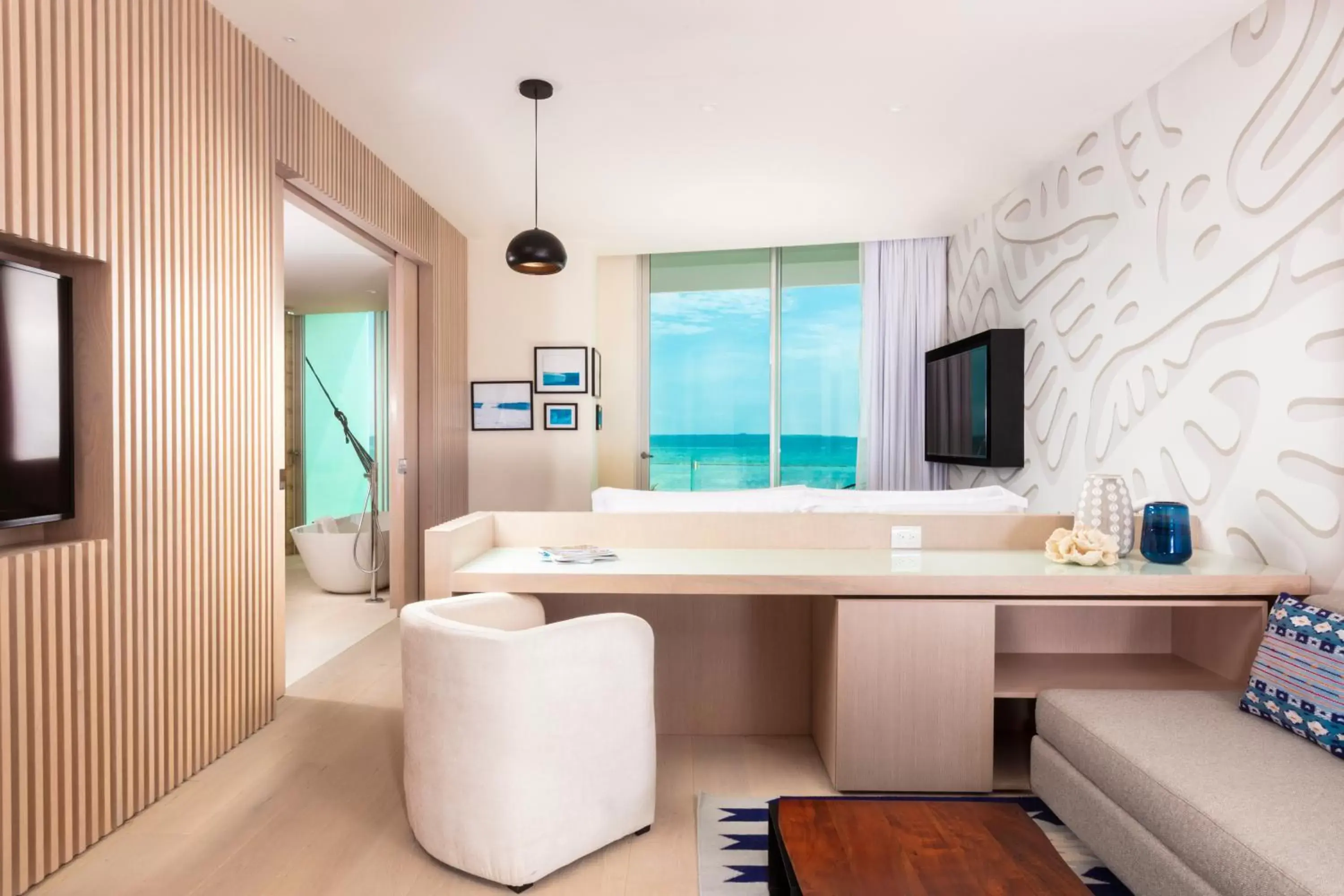 Sea view, Bathroom in SLS Cancun Hotel & Spa