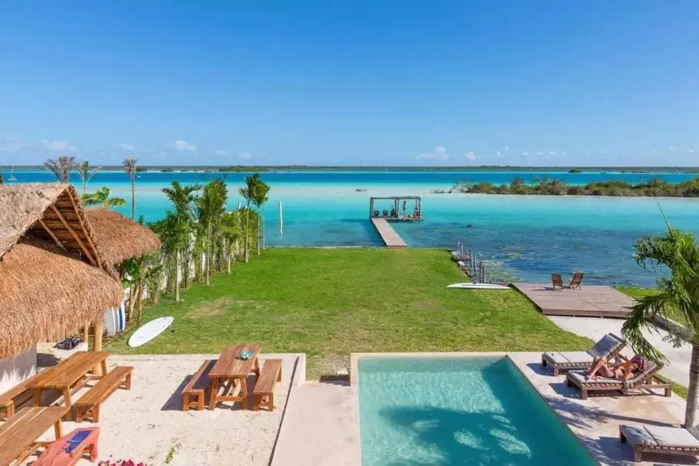 Pool View in Hotel CasaBakal - A pie de Laguna - Bacalar