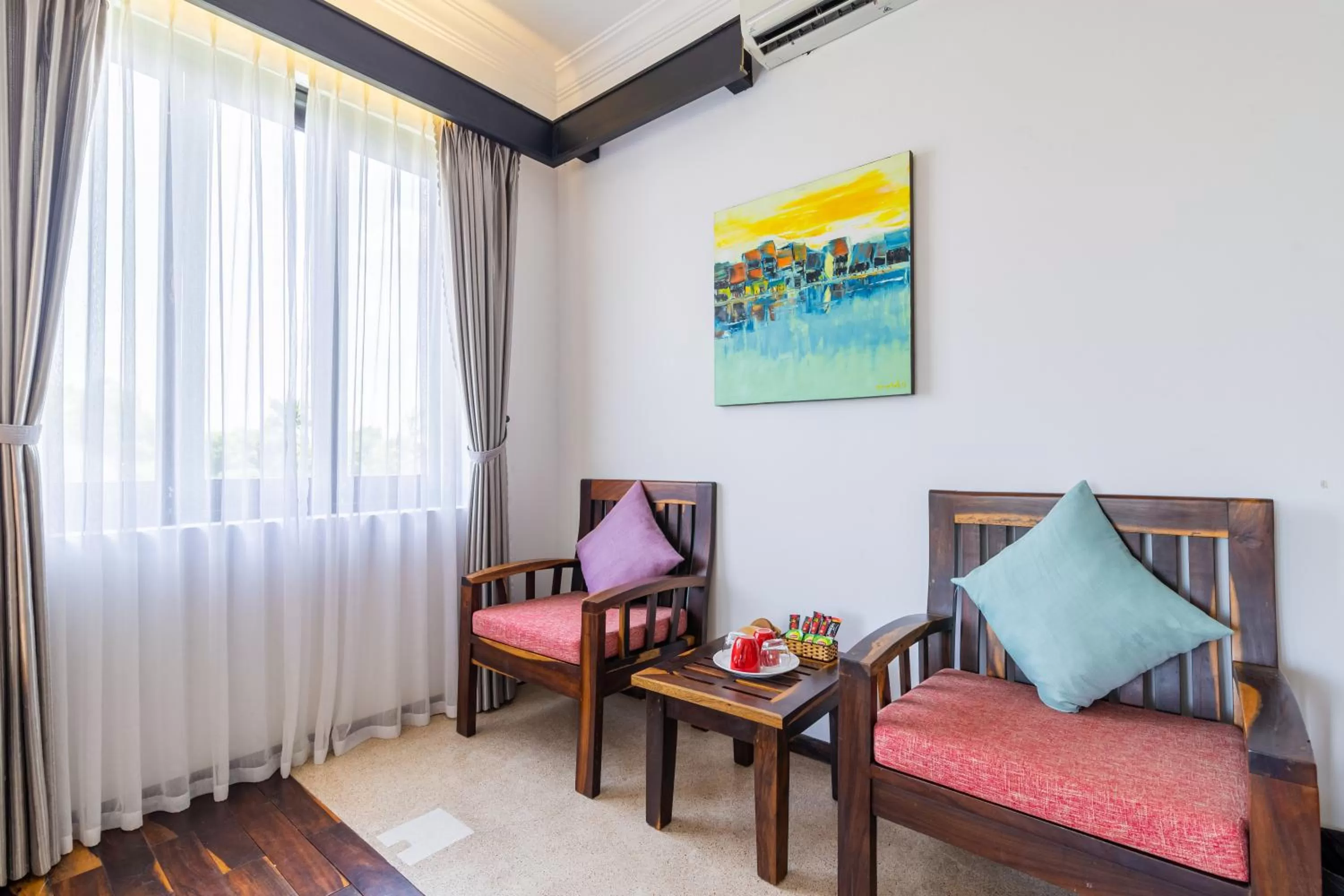 Seating area in Tra Que Mansion