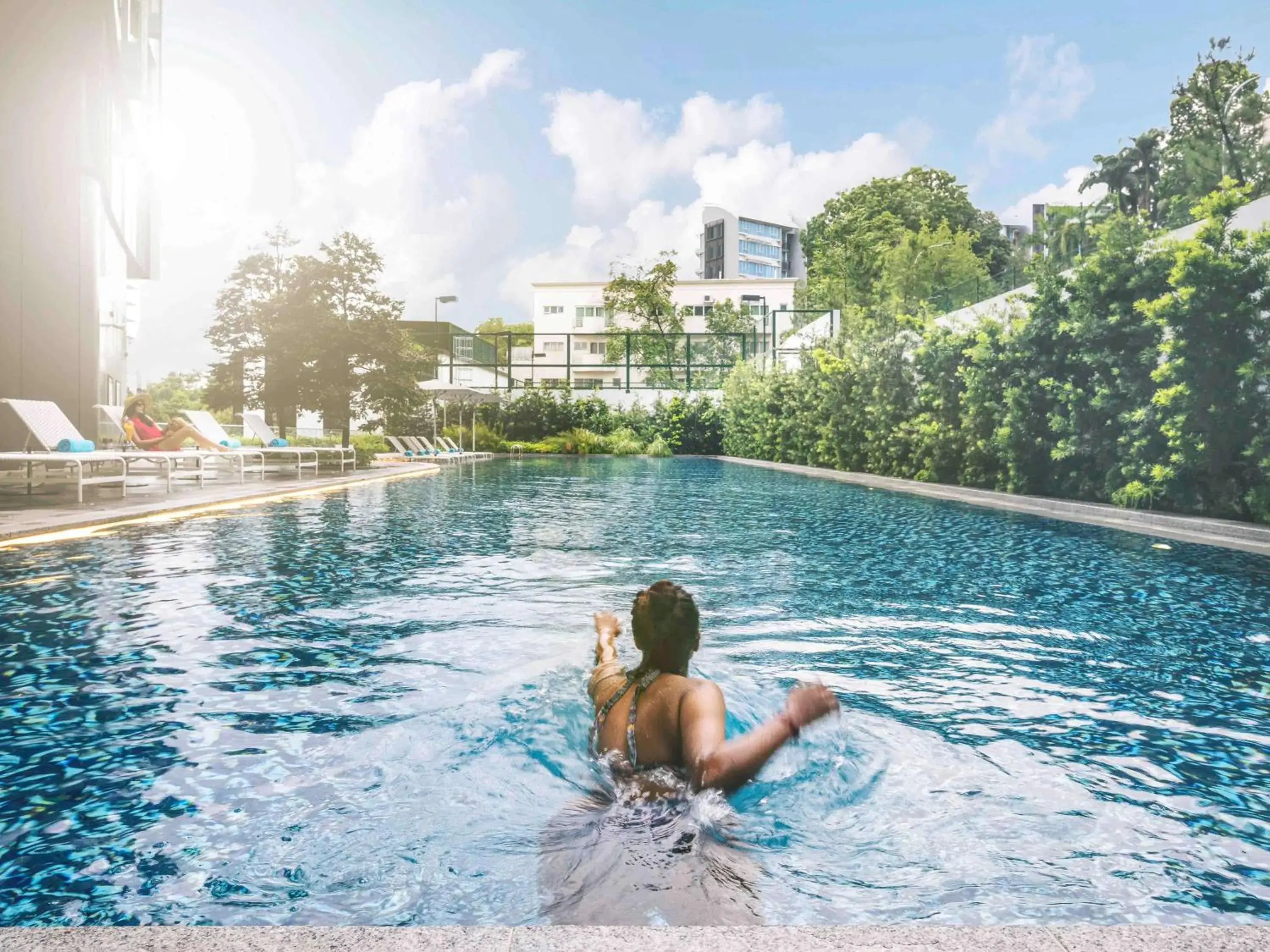 Pool view, Swimming Pool in Novotel Singapore On Stevens