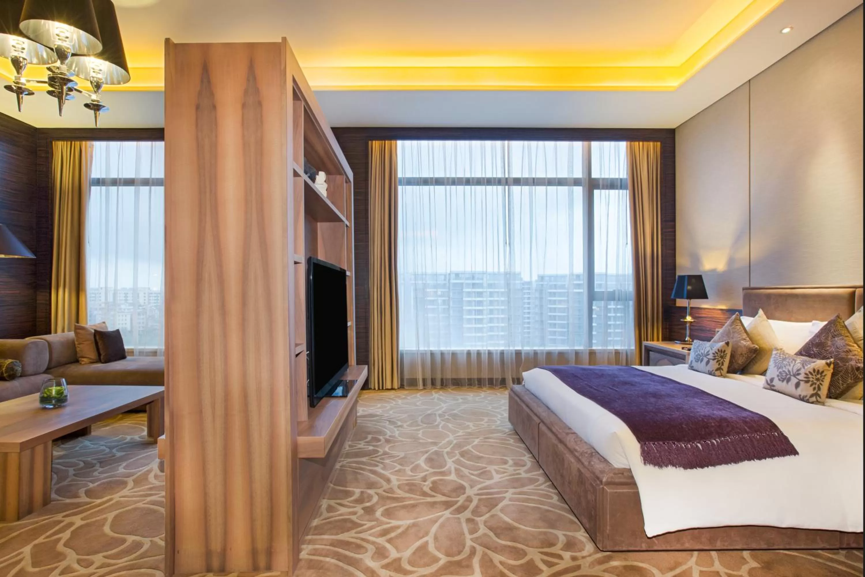 Photo of the whole room, Bed in Crowne Plaza Guangzhou Huadu by IHG - Free Shuttle bus between hotel to Exhibition Center During Canton Fair