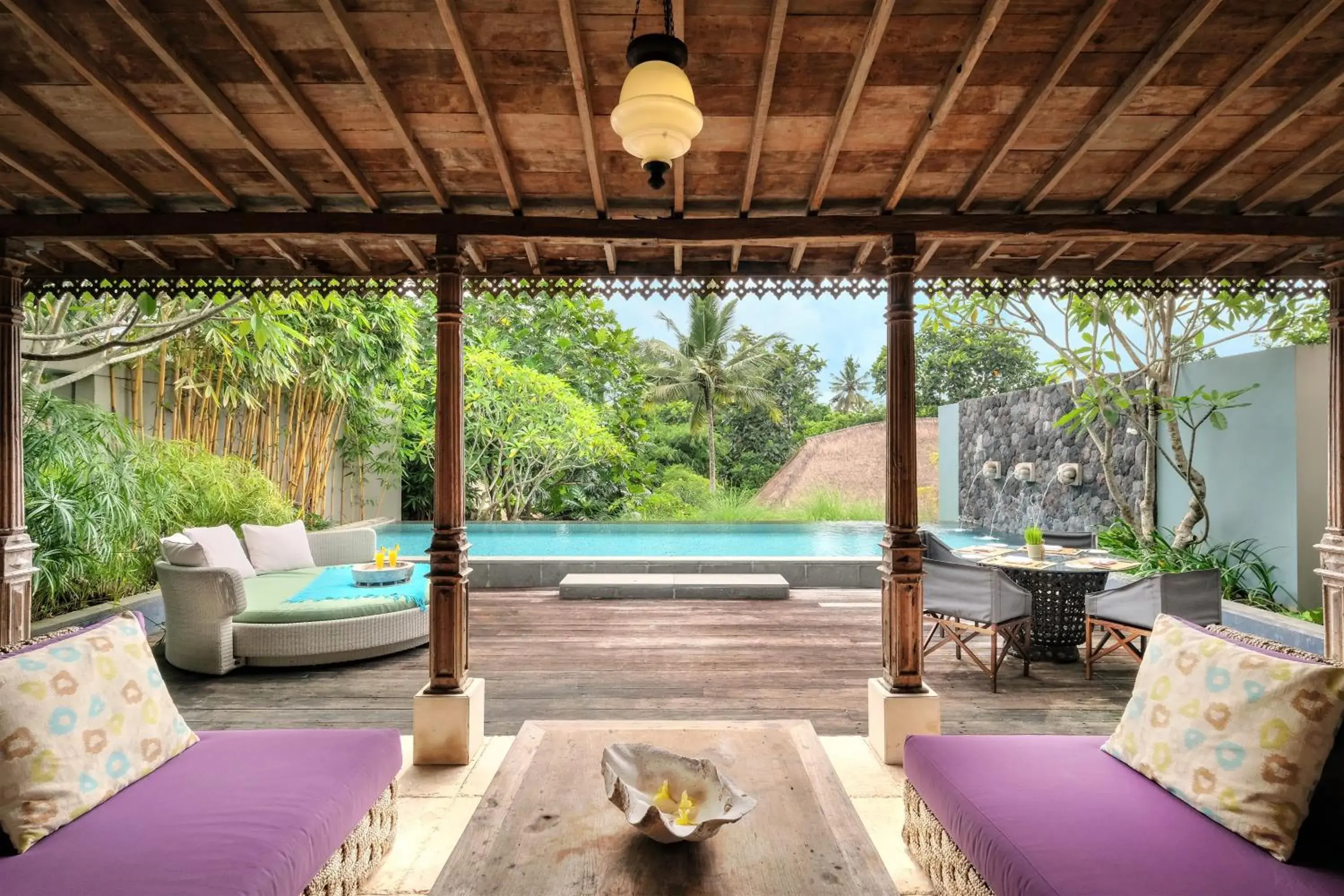 Balcony/Terrace, Swimming Pool in The Purist Villas & Spa Ubud