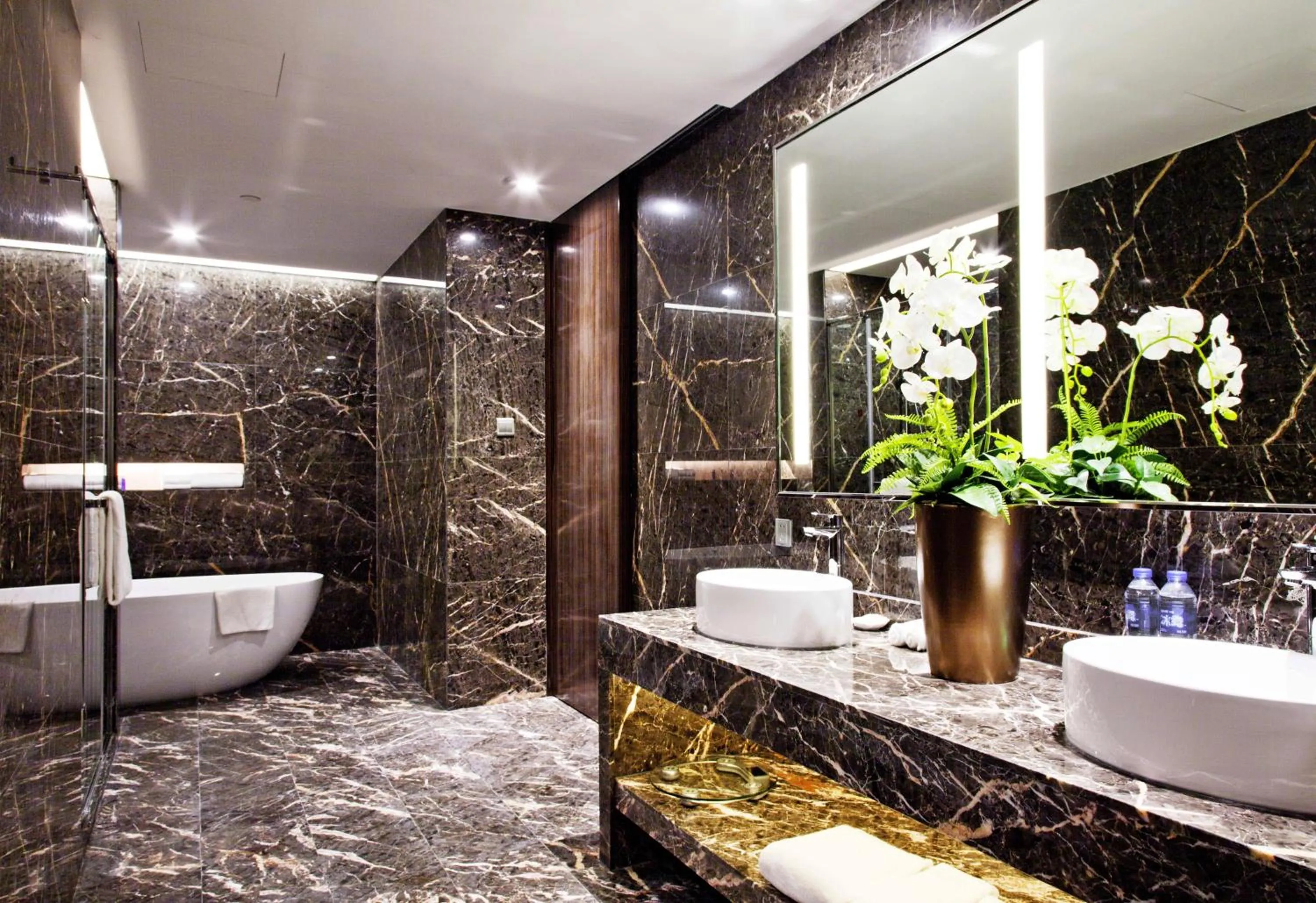 Bathroom in Crowne Plaza Shanghai Jinshan by IHG