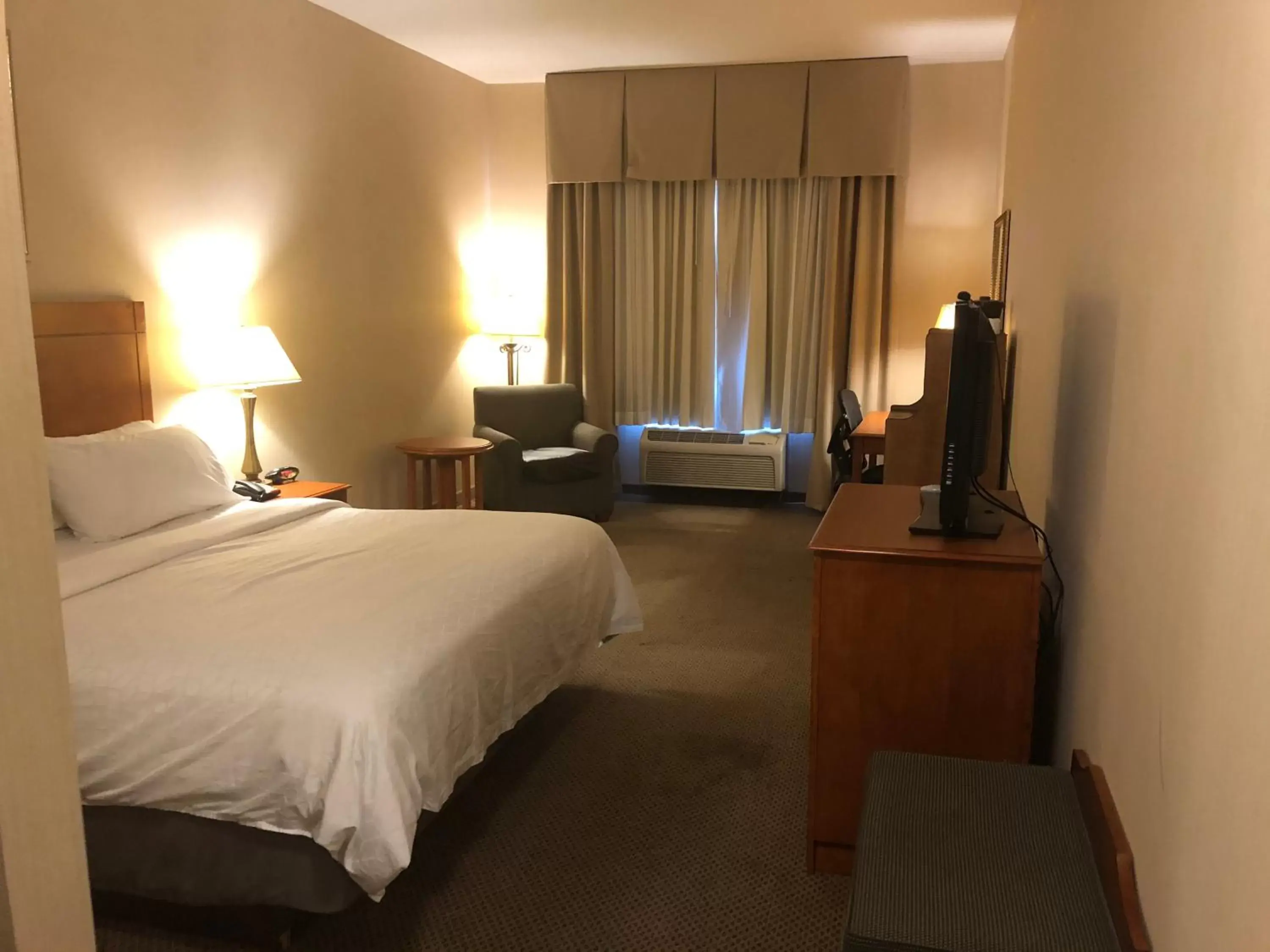 Bed, TV/Entertainment Center in Holiday Inn Express Hotel & Suites Lansing-Dimondale, an IHG Hotel