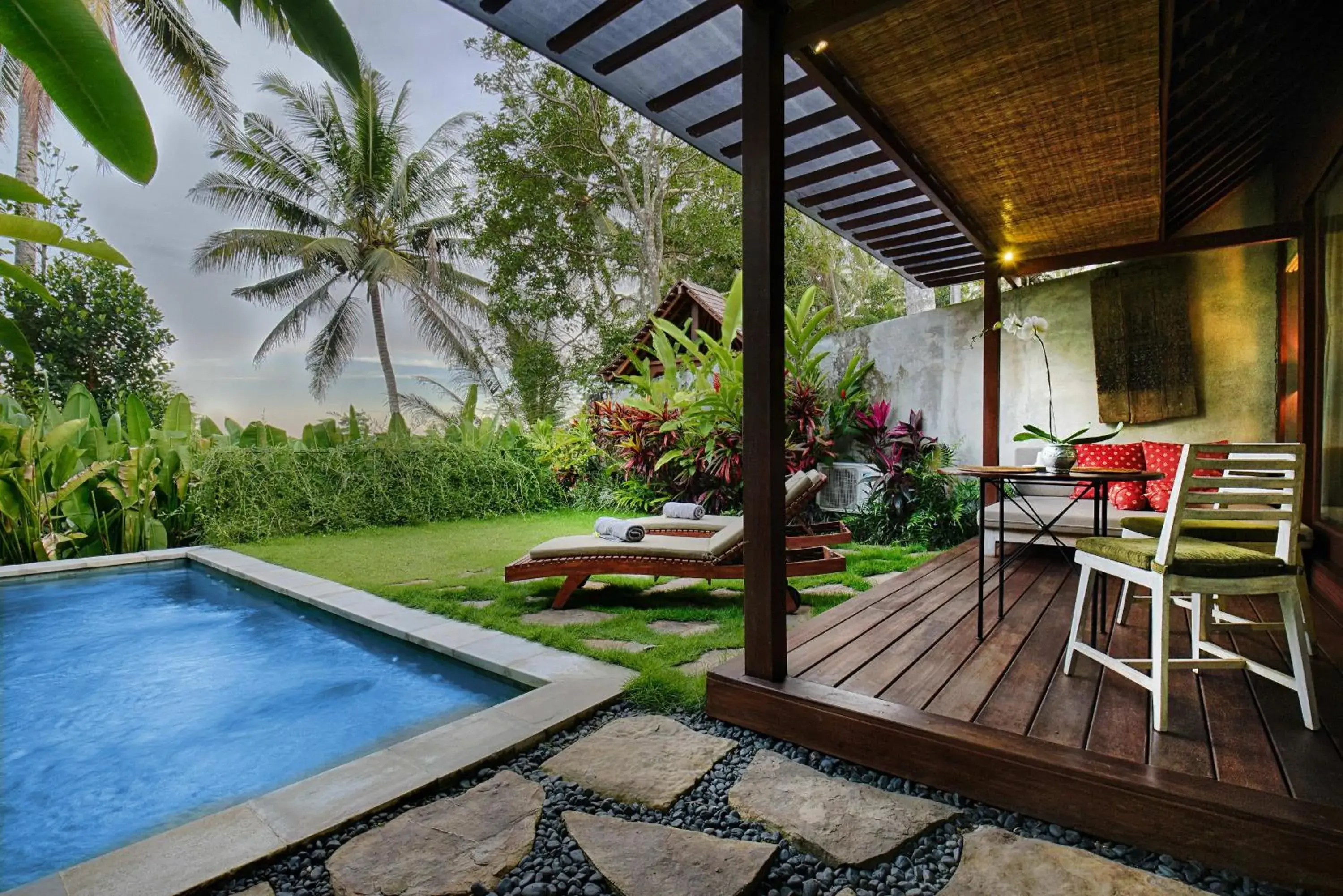 Garden, Swimming Pool in Samkhya Villa Ubud