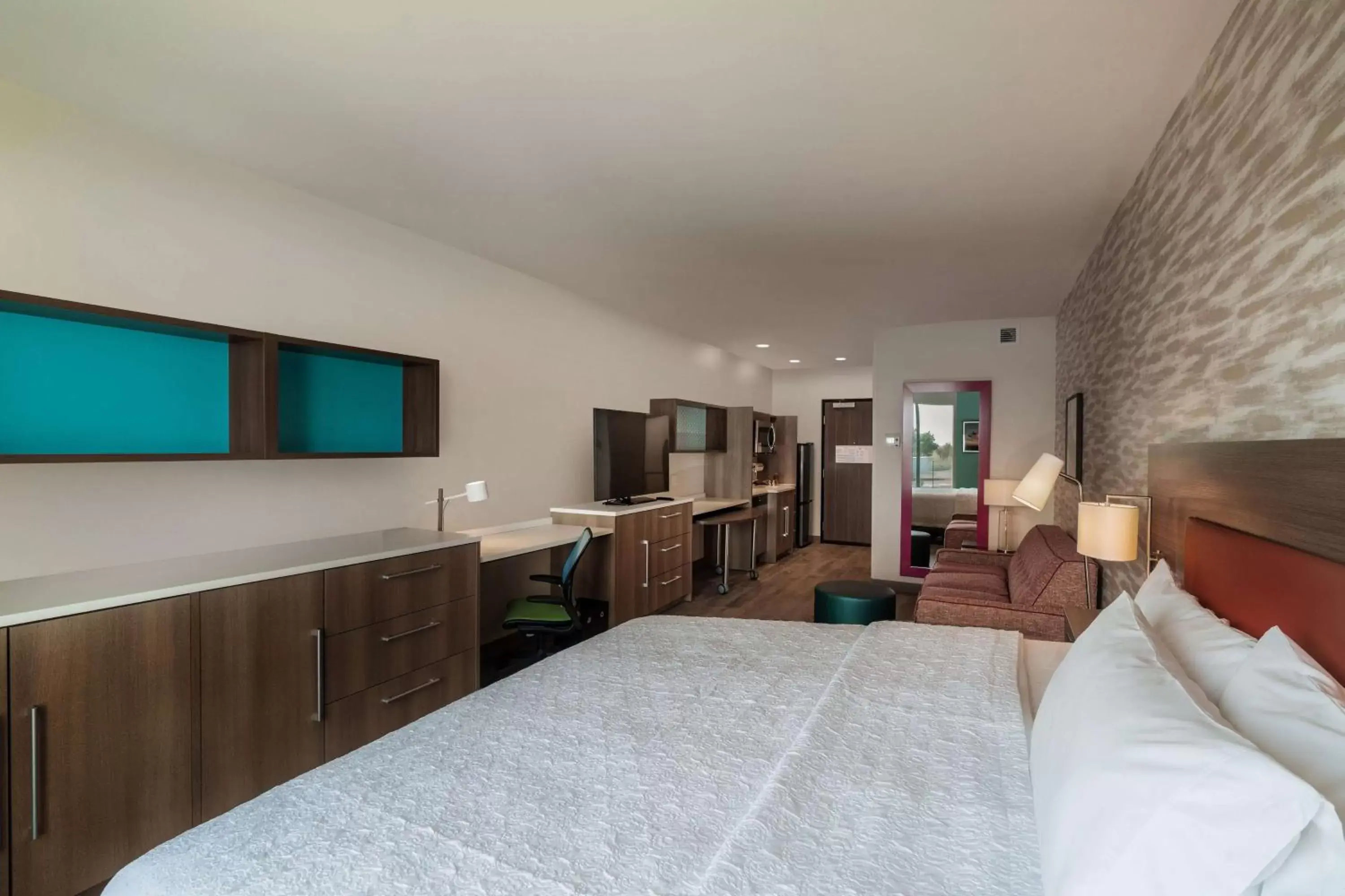 Bedroom, Bed in Home2 Suites By Hilton Riverside March Air Force Base, Ca Bedroom, Bed in Home2 Suites By Hilton Riverside March Air Force Base, Ca