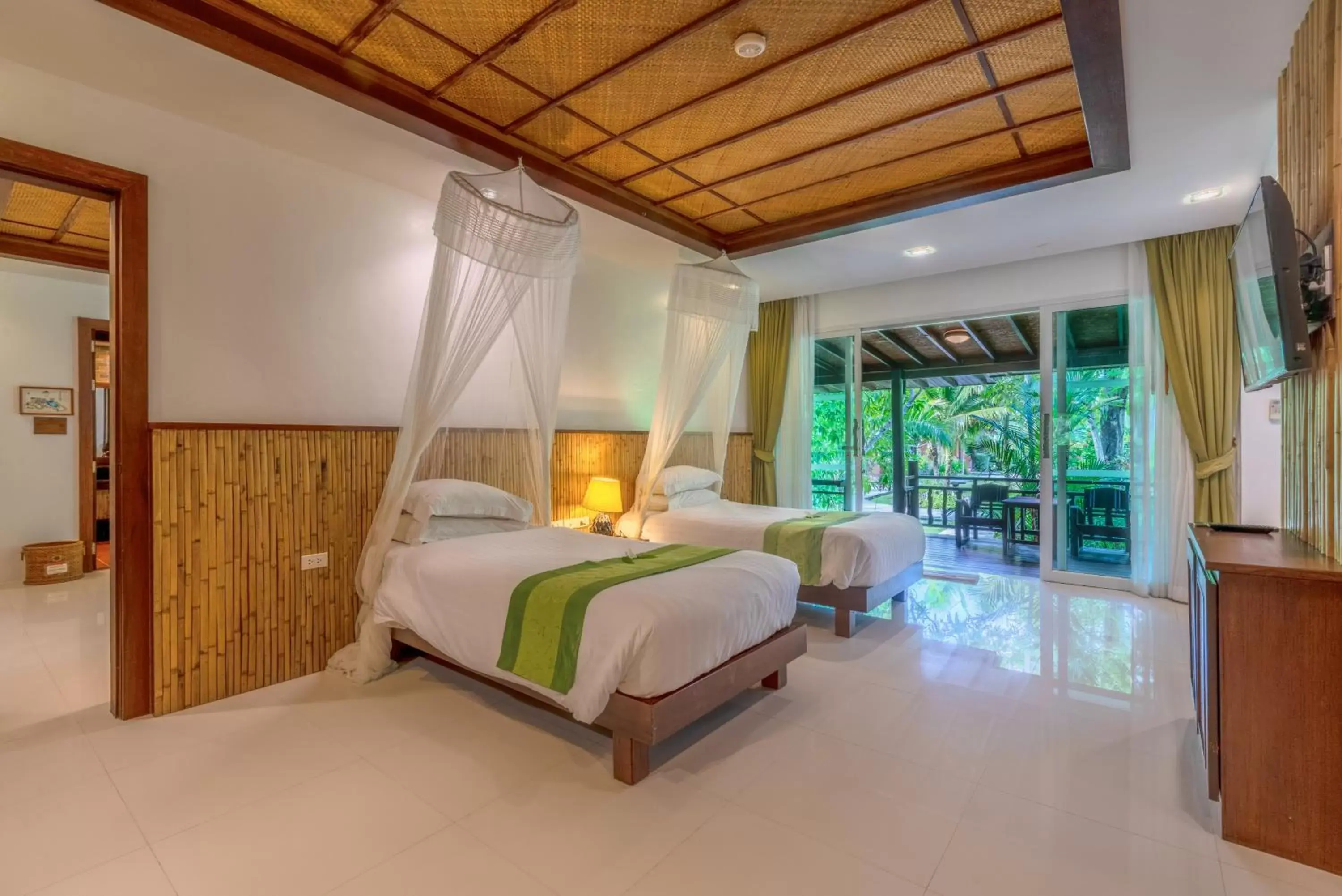 Bed in Ban Sainai Resort- SHA Extra Plus Aonang's Green Resort