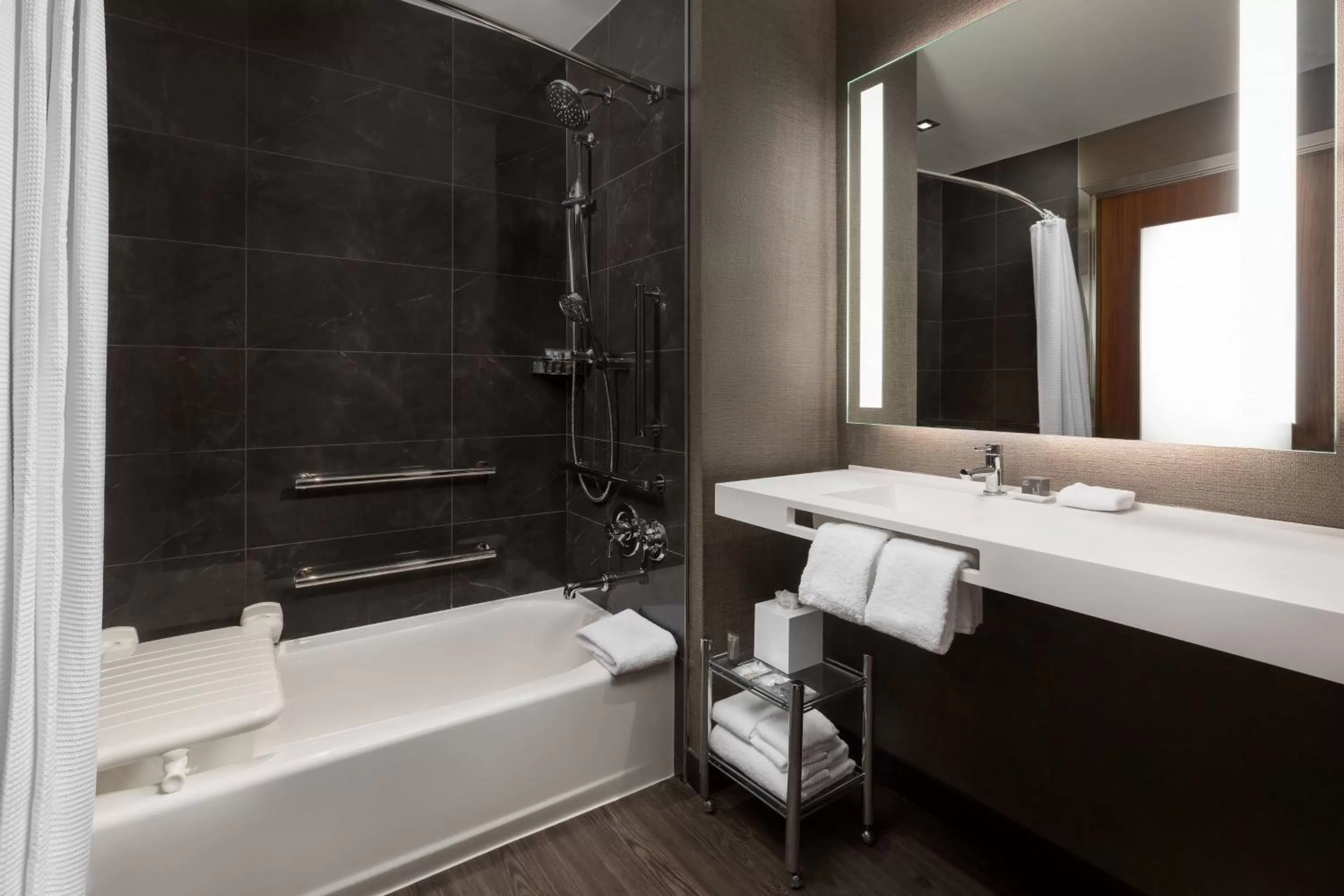 Bathroom, Bed in AC Hotel by Marriott New York Times Square