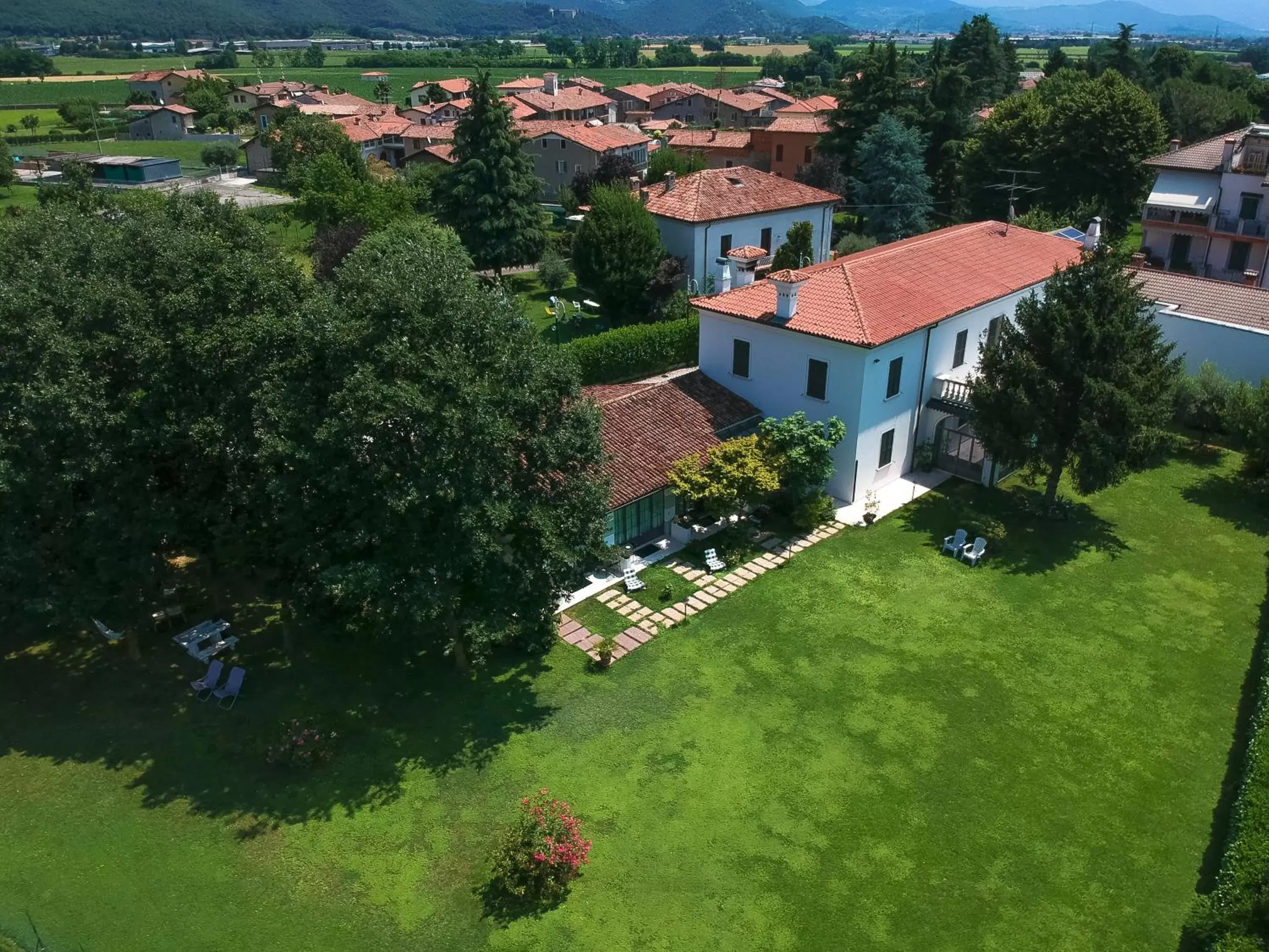 Bird's-eye View in Villa Franca in Franciacorta