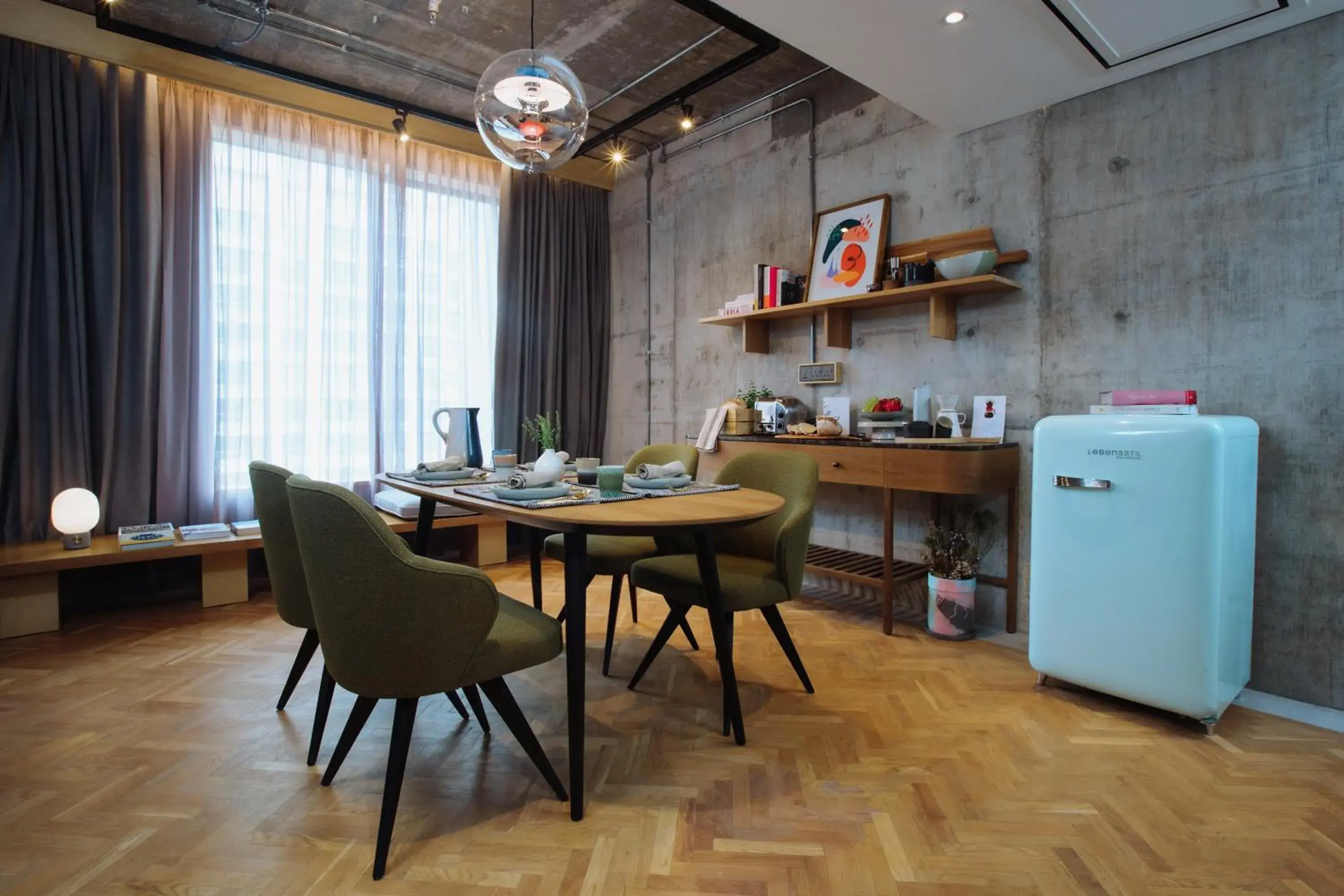 Living room, Dining Area in KLoe Hotel