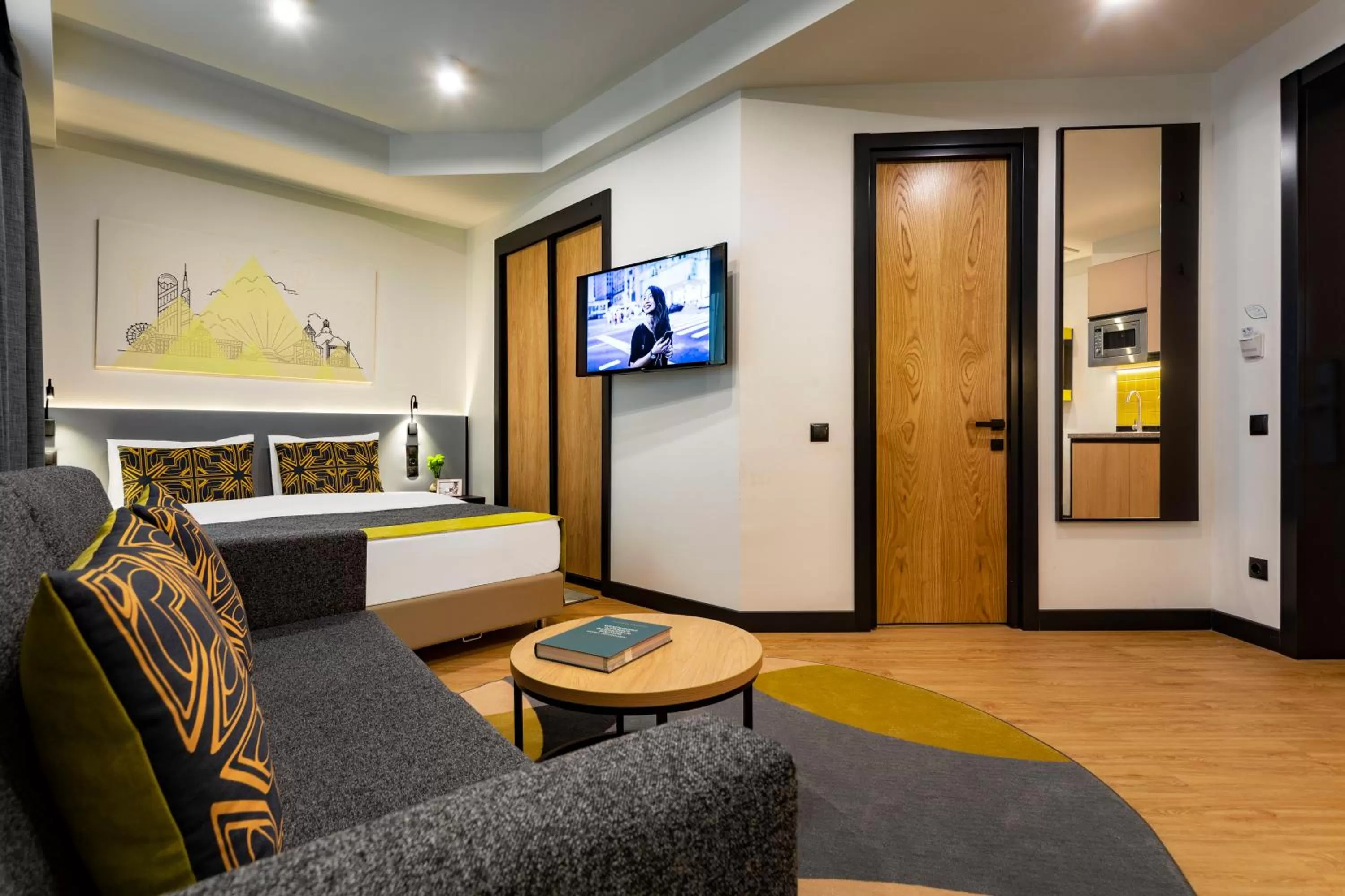 Living room in Citadines City Centre Tbilisi