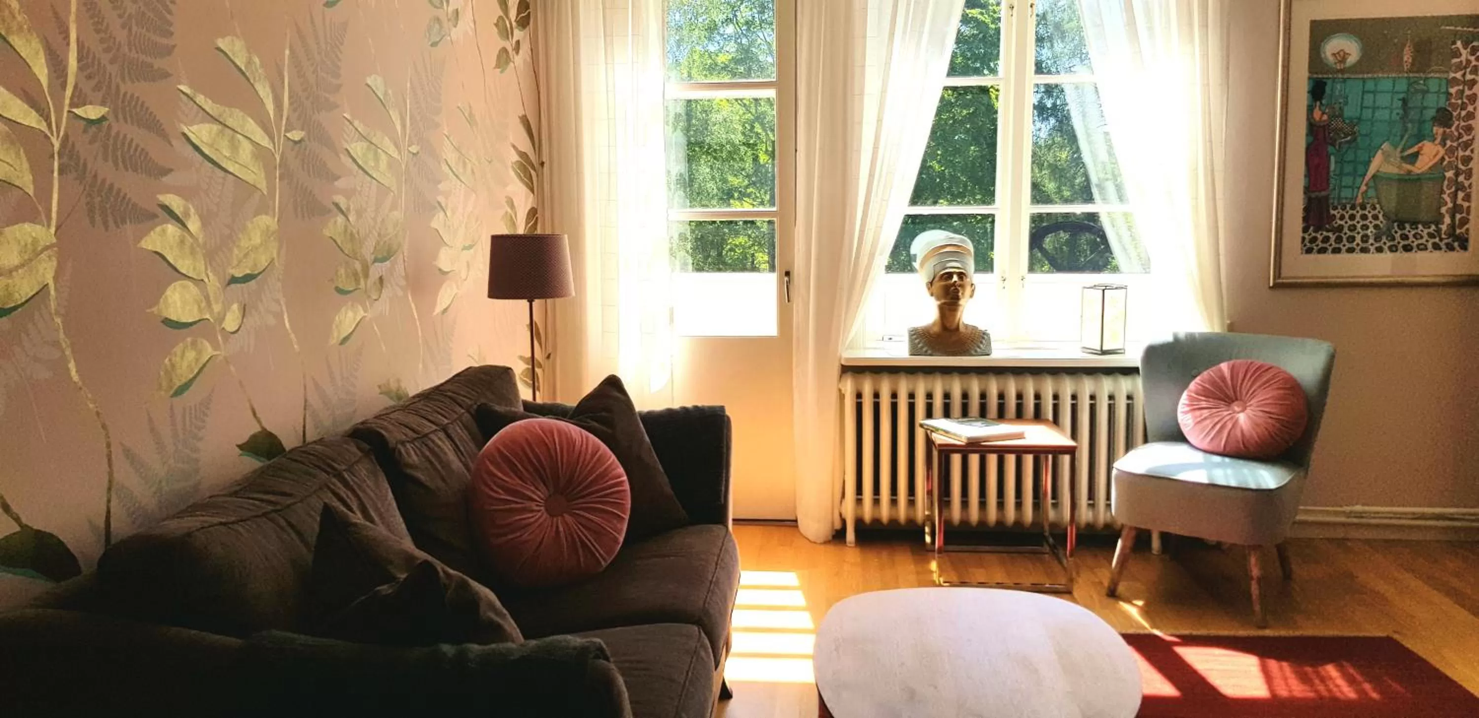 Living room in Långshyttans Brukshotell